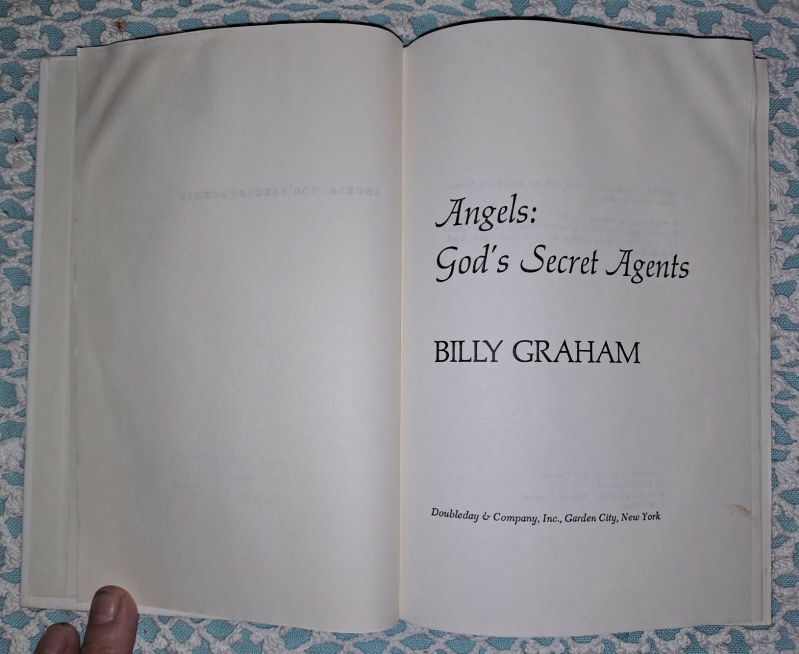 Angels: God’s Secret Agents by Billy Graham, 1975 (1st Edition), HC, 175 pages