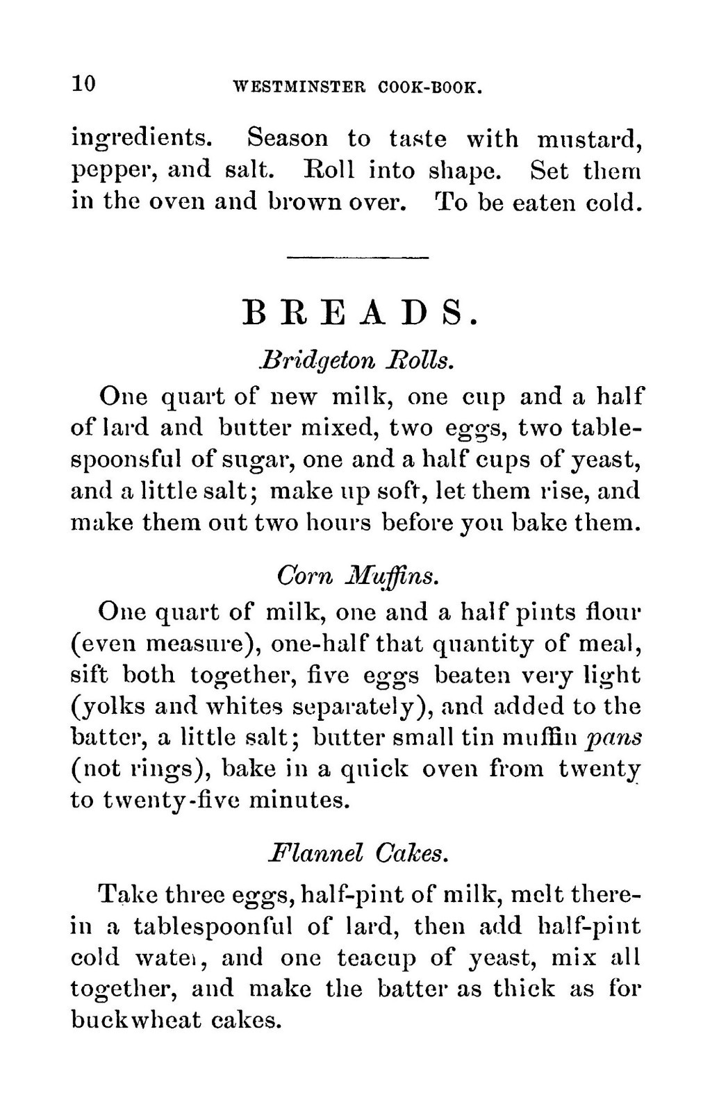 1876 Westminster Vintage Cook Book 64 Pages
