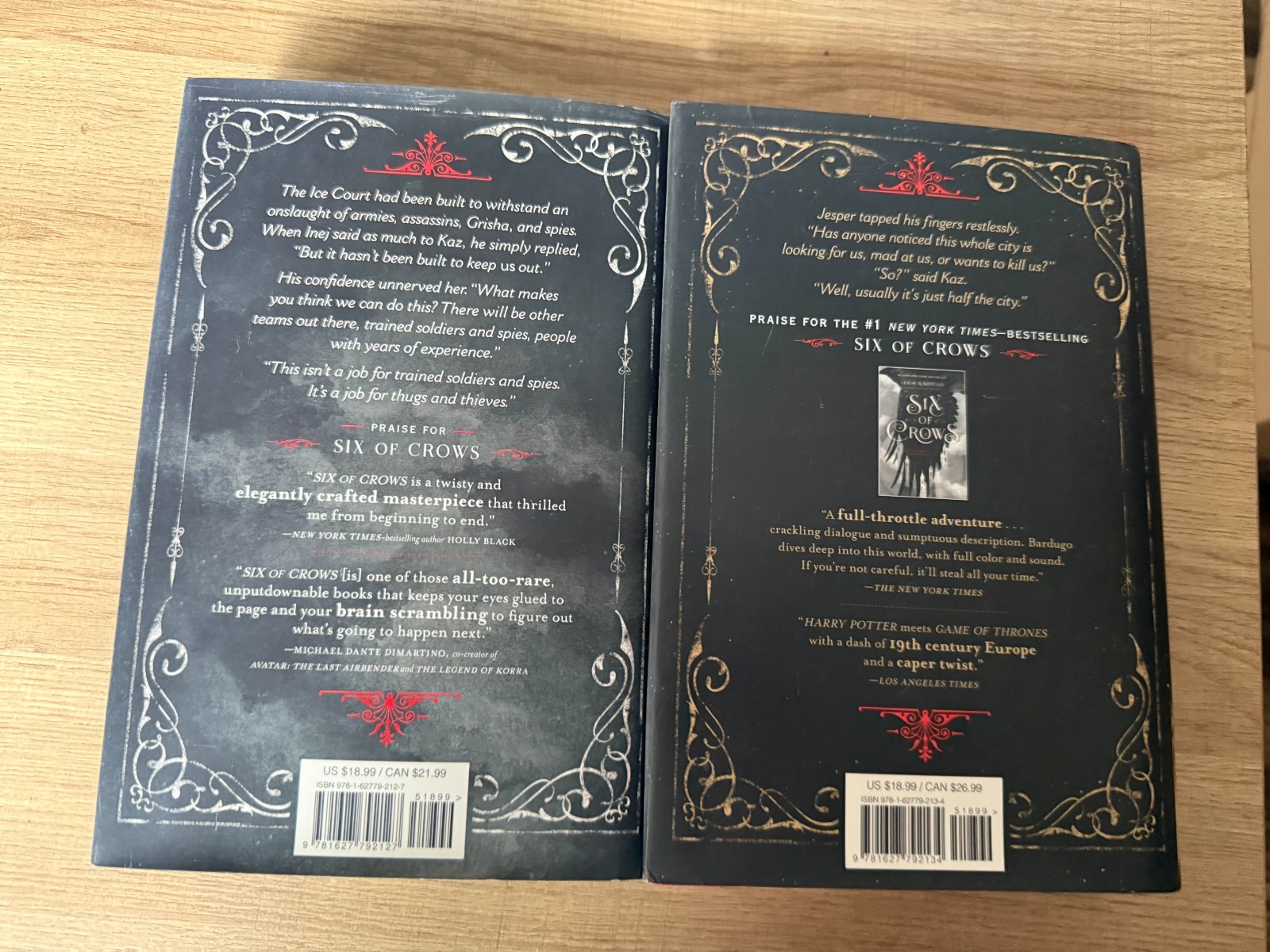 Leigh Bardugo Six of Crows & Crooked Kingdom HC First Editions 2015 2016 Set