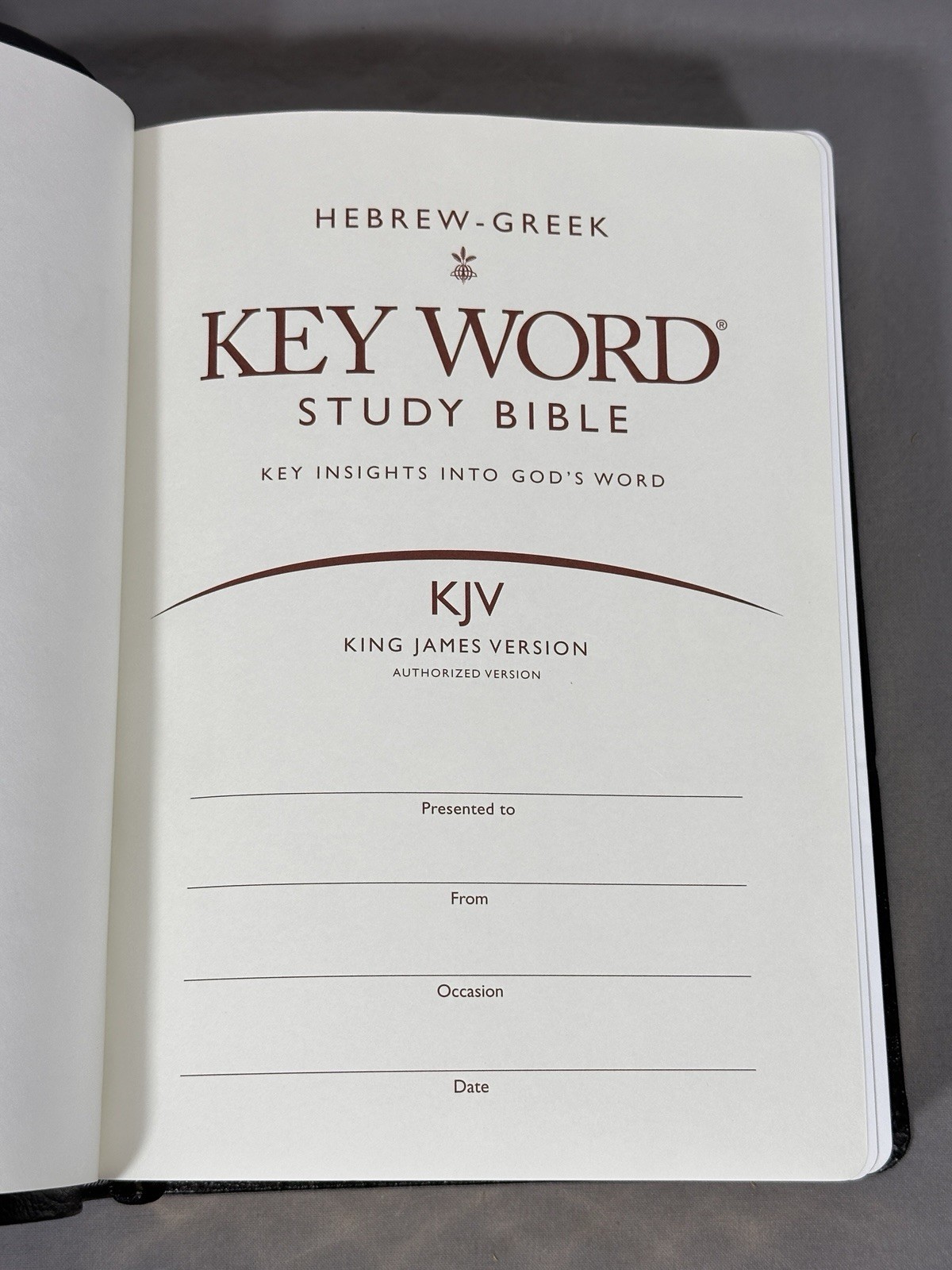 Hebrew Greek Key Word Study Bible KJV Genuine Leather Black AMG Publishers Box