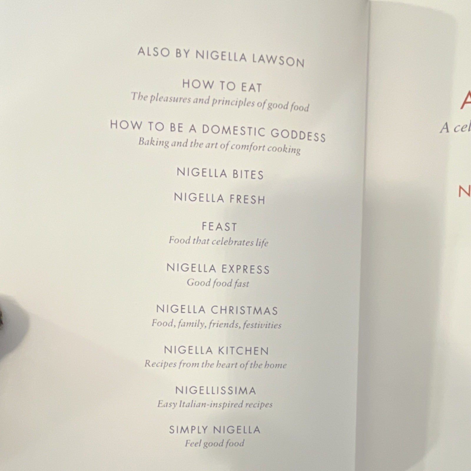 Flatiron Books At My Table by Nigella Lawson, Hardcover, Cooking, Adult #801