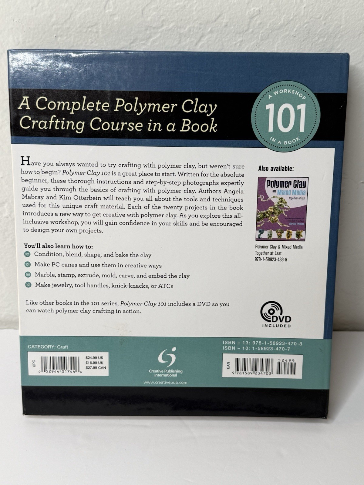 Polymer Clay 101 Book with DVD – Beginner Craft Techniques Jewelry Canes Crafts
