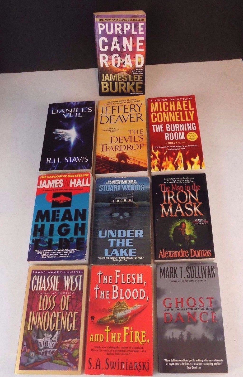 Lot Of 10-Miscellaneous Paperbacks-Mystery/Thriller/Suspense-Burke-West-Dumas