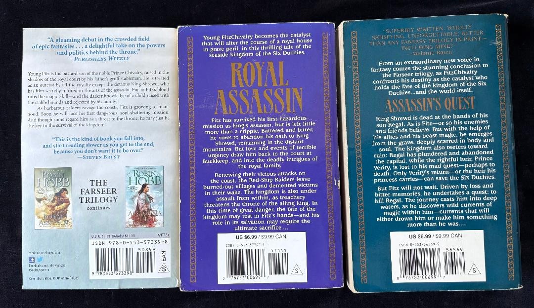 THE FARSEER TRILOGY Robin Hobb ASSASSIN’S QUEST Apprentice ROYAL complete 3pbs