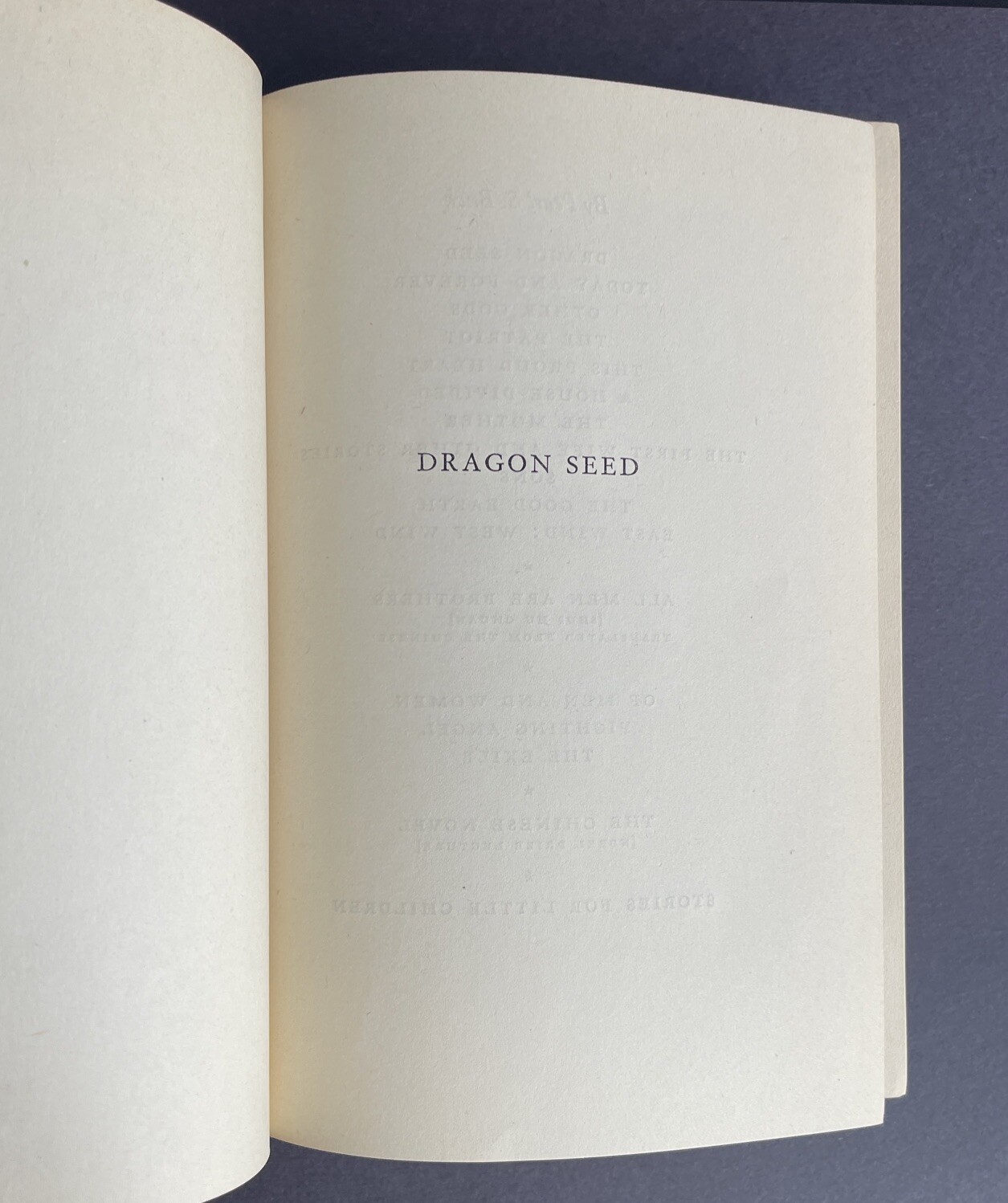 1943 „Dragon Seed“ By Pearl S. Buck Vintage Hardcover Book