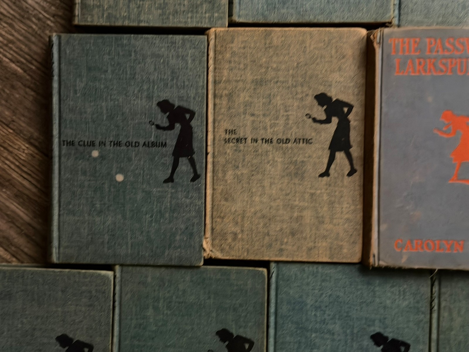 NANCY DREW MYSTERY STORY Book Hardcover 22pc Lot Blue Tweed Carolyn Keene