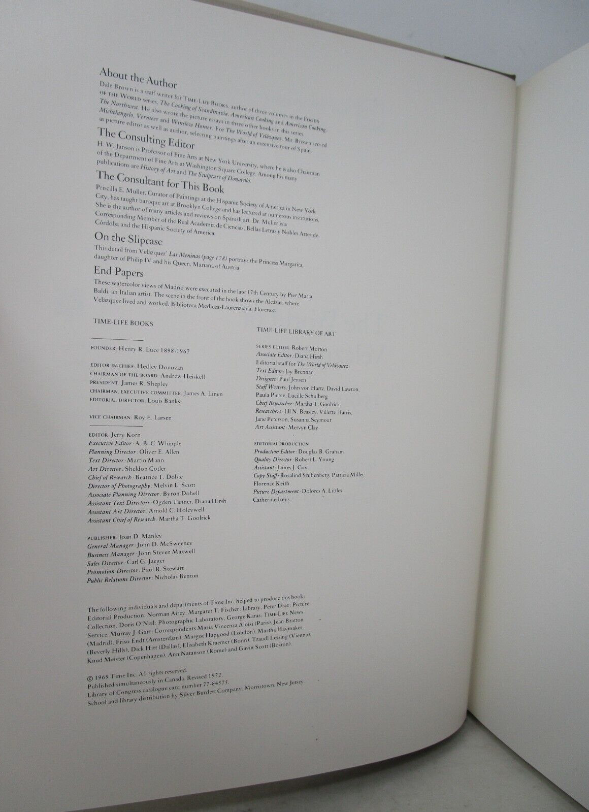 The World of Valazquez 1599 – 1660 Time-Life Books 1969