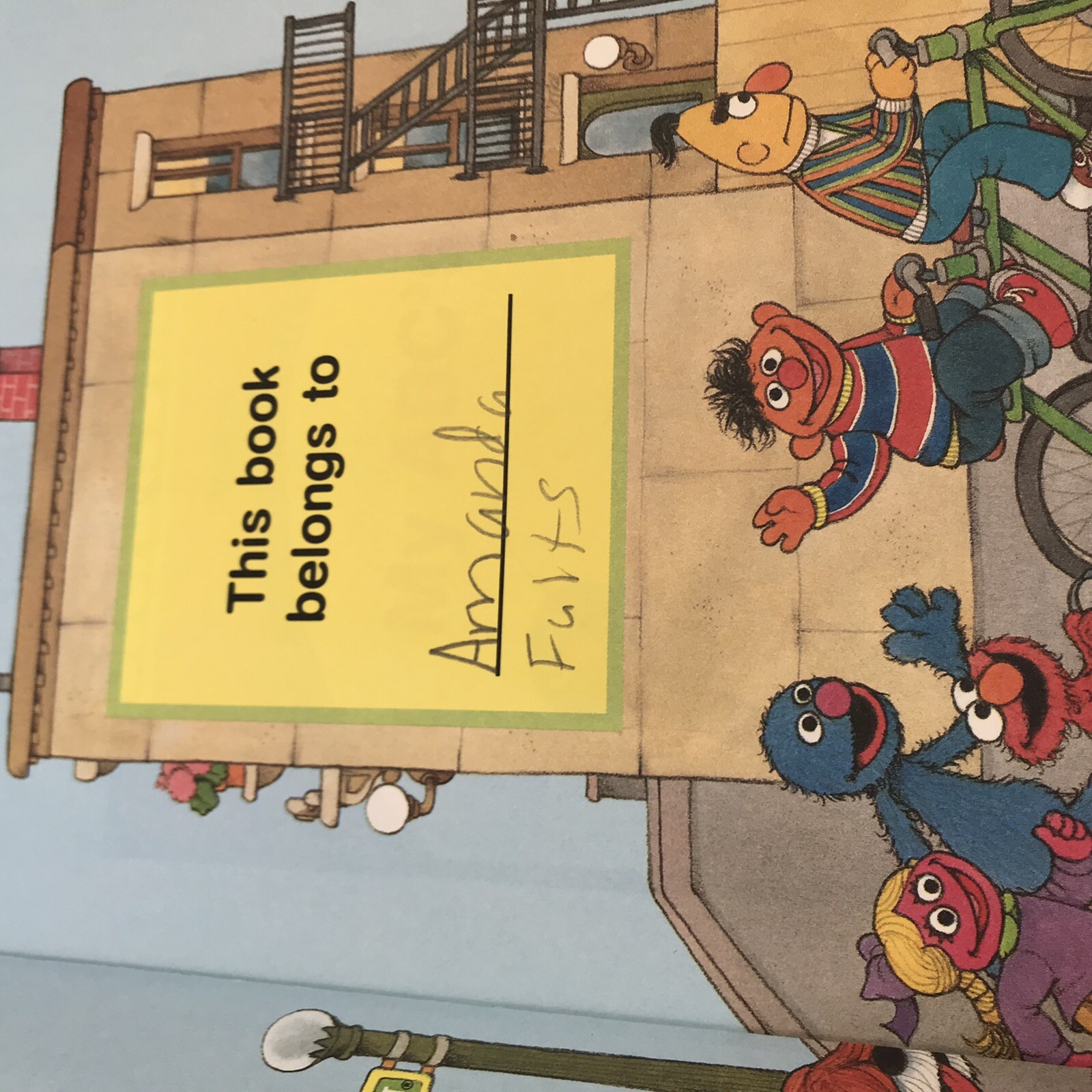 1989 On My Way With Sesame Street Books Hardcover lot of 4 Vintage Big Bird