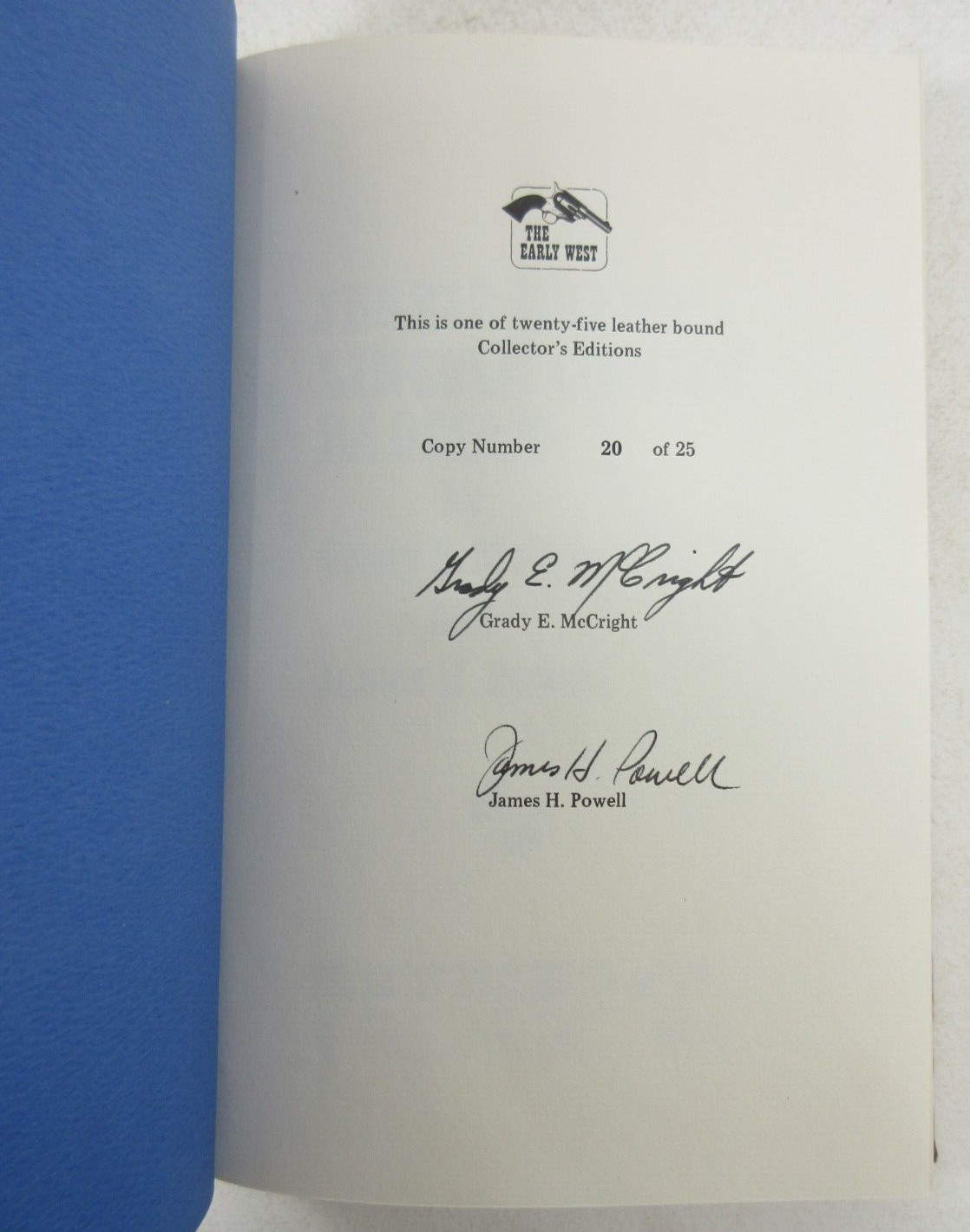 SIGNED LIMITED ED „JESSIE EVANS: LINCOLN COUNTY BADMAN“ McCright Powell Leather