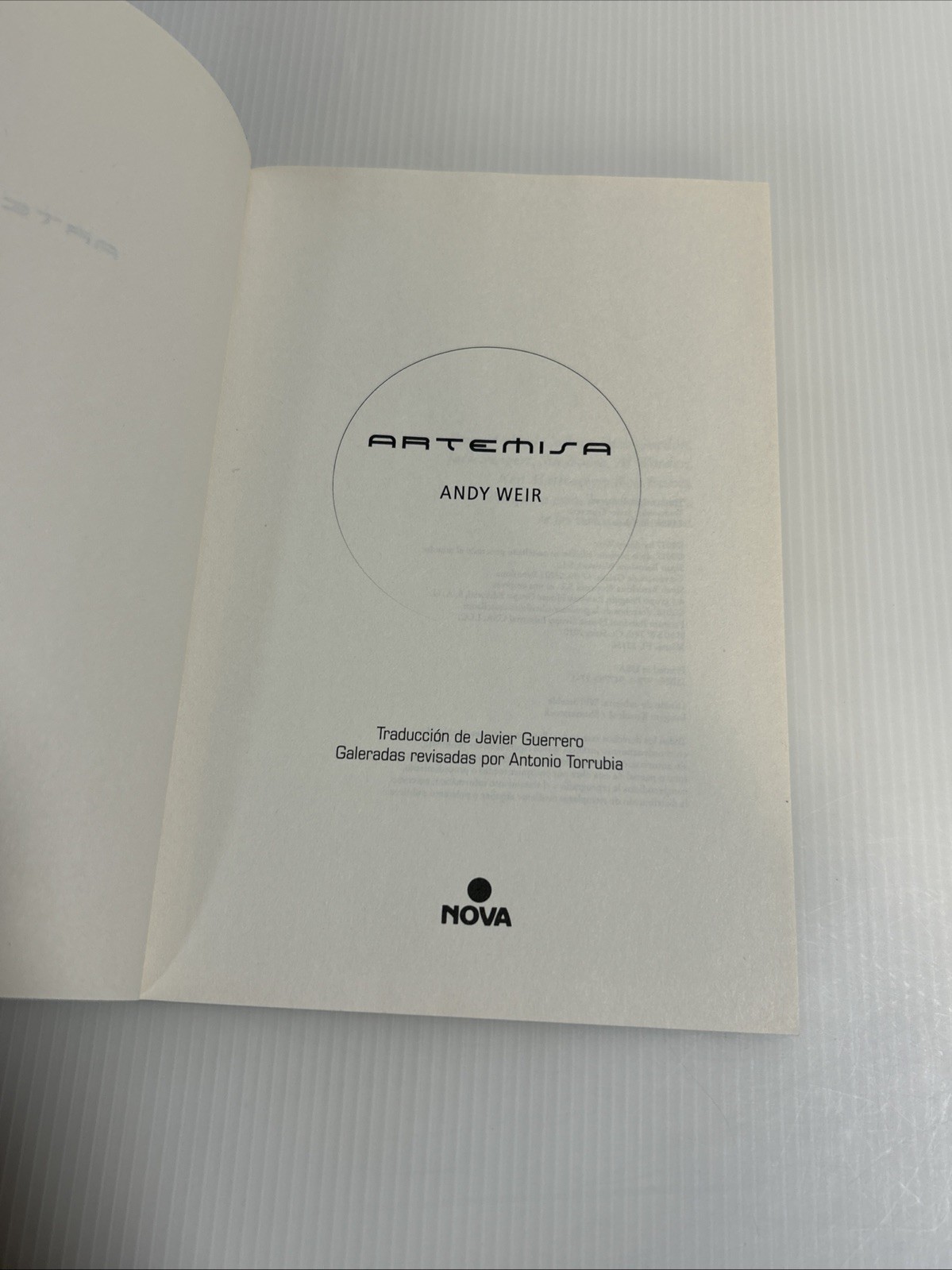 Artemis Andy Weir Spanish Edition PB 2018 Ciencia Ficcion El Marciano