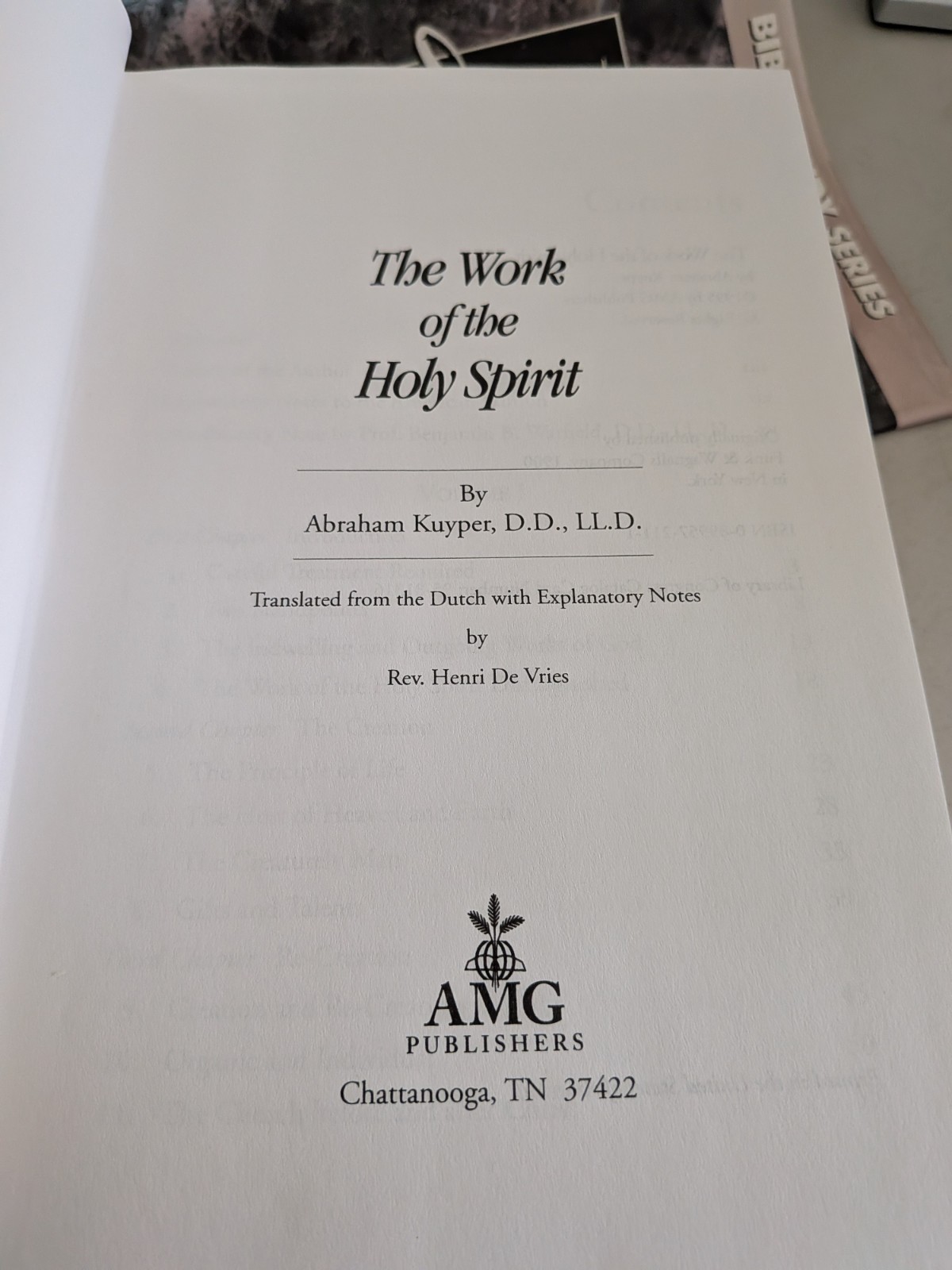 THE WORK OF THE HOLY SPIRIT (Pulpit Legends), By Abraham Kuyper,HB, DJ, VG