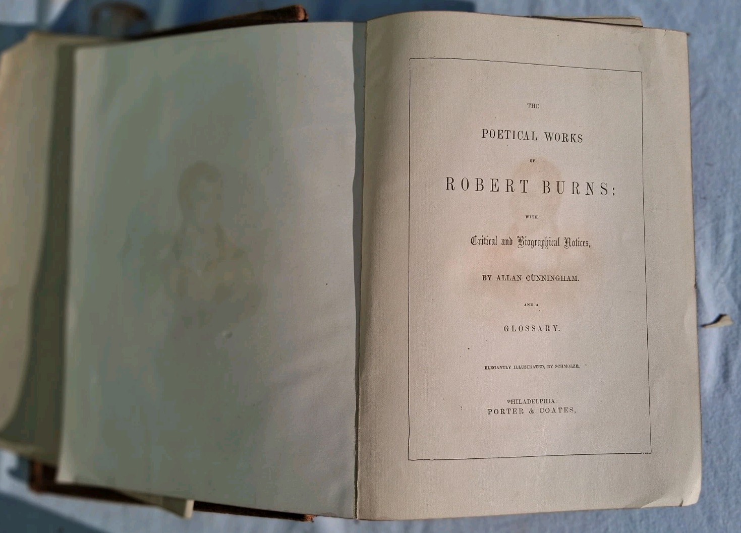 Poetical Works of Robert Burns Leather cover 1800s