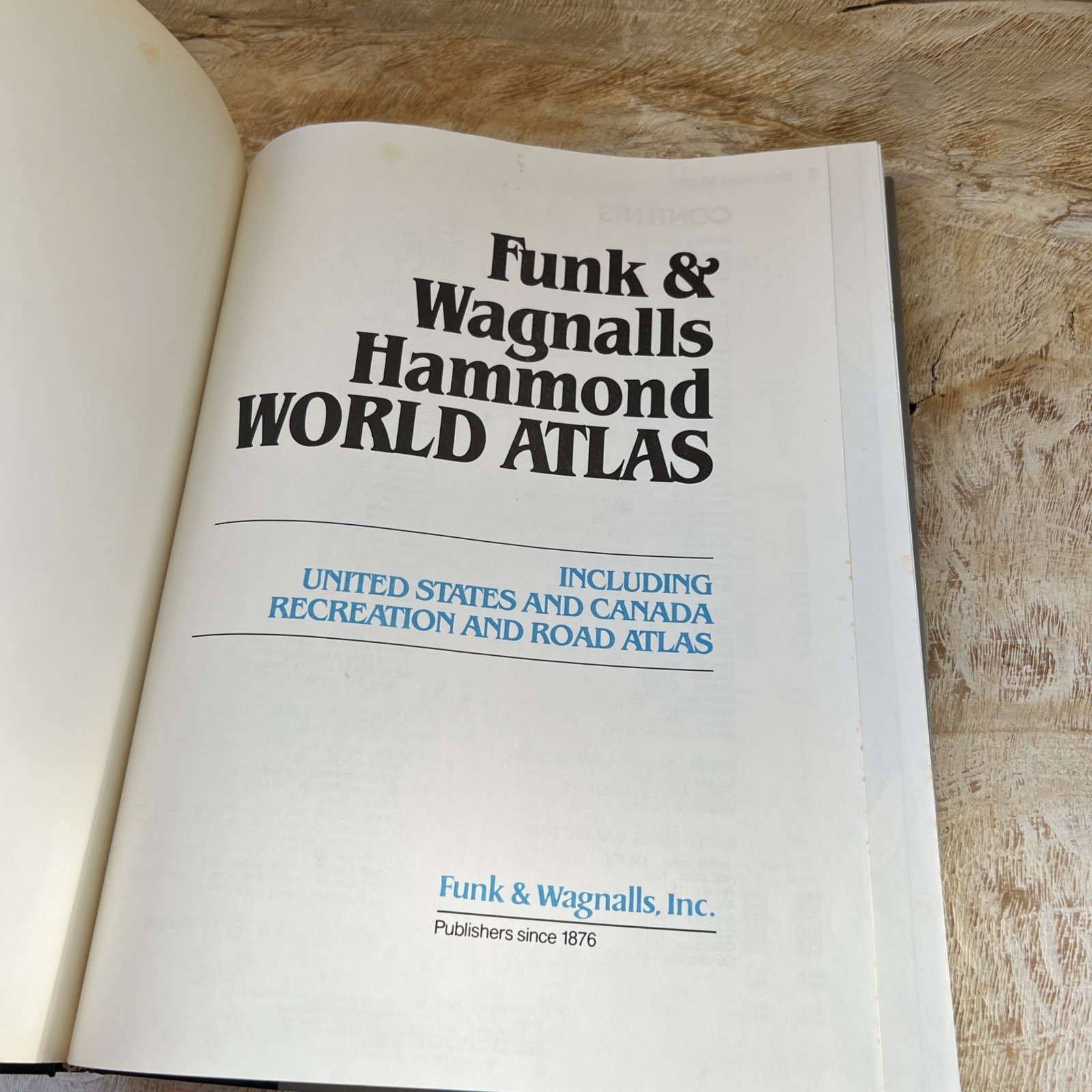 Funk And Wagnalls Hammond World Atlas Hardcover 1986