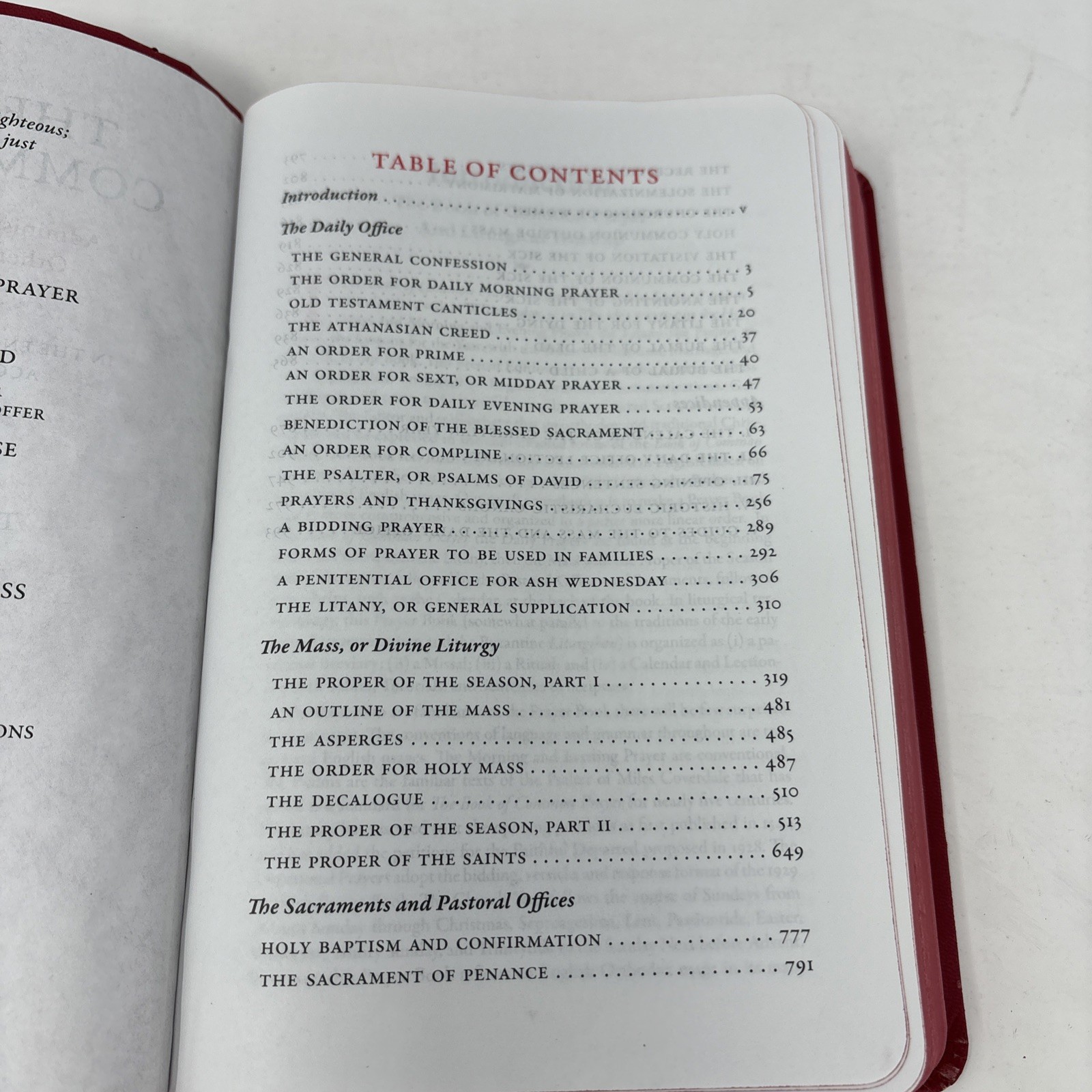 The Book of Common Prayer Red Faux Leather 2009 Orthodox Catholic First Edition