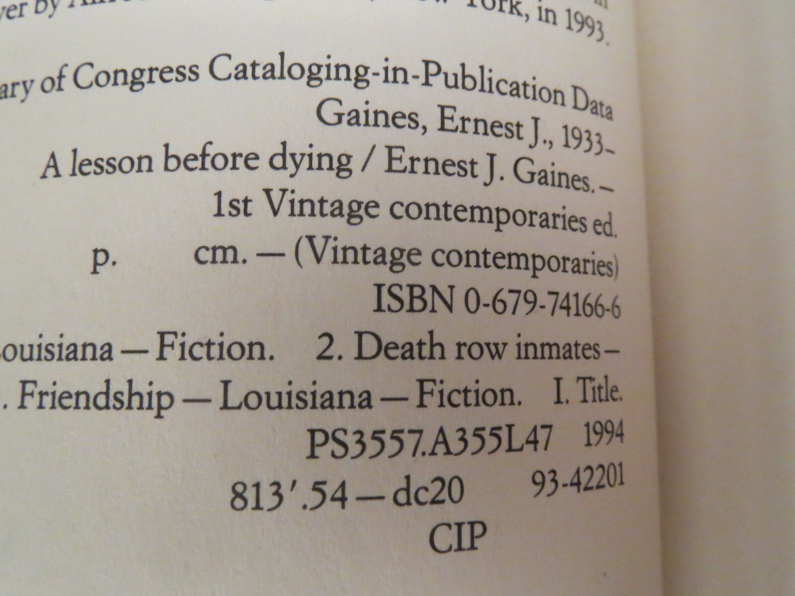 A Lesson Before Dying by Ernest J. Gaines, 0679741666, Paperback, NEW