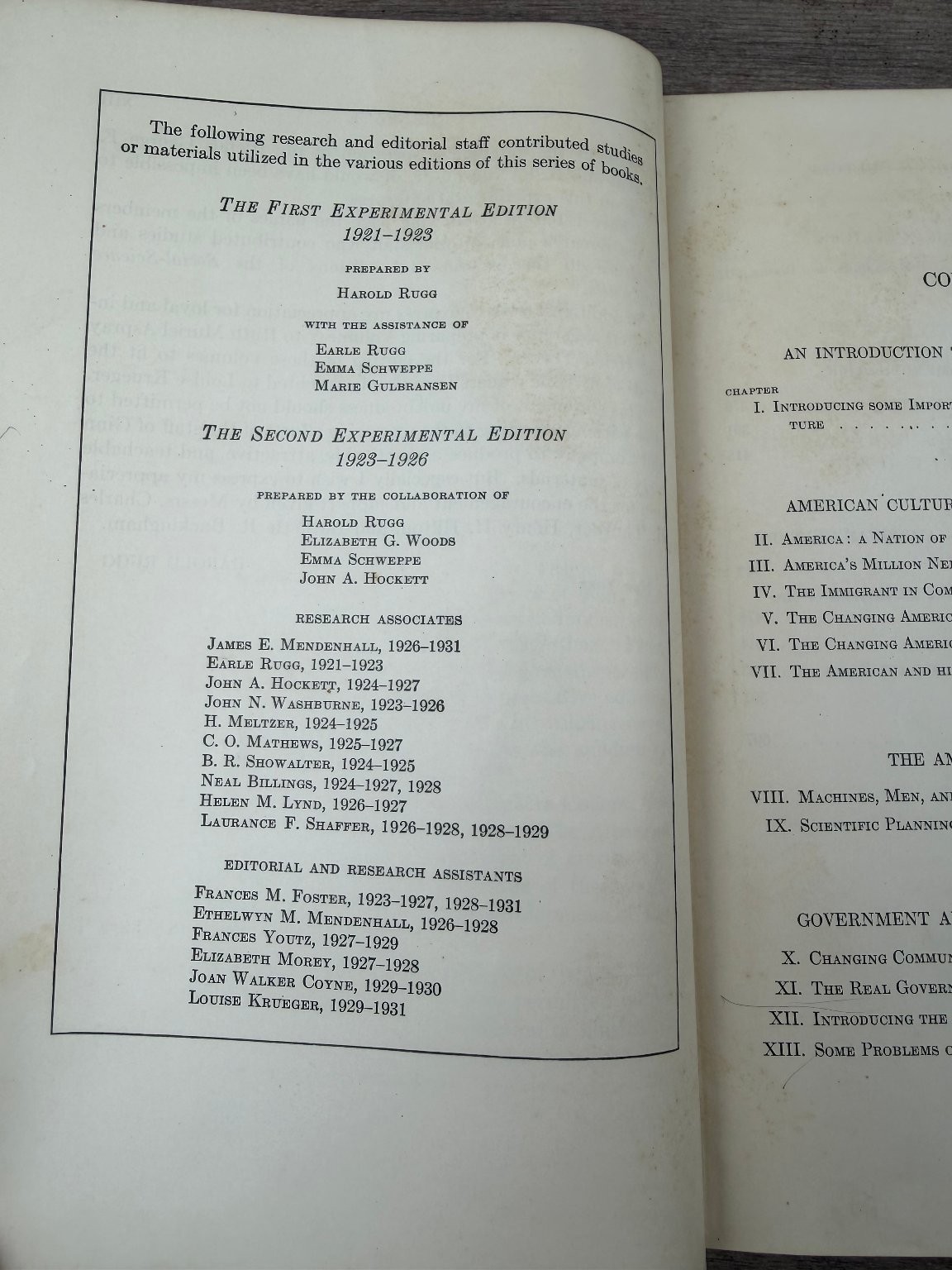 An Introduction to Problems of American Culture Harold Rugg 1931 Ginn & Company