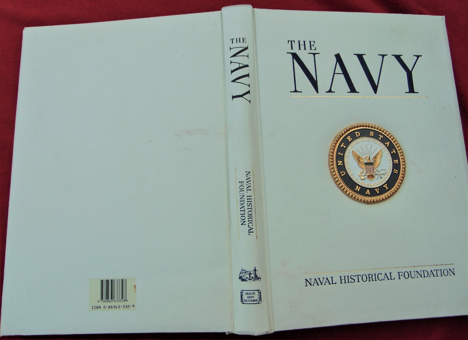 THE NAVY ~ REAR ADMIRAL W.J. HOLLAND ~ LARGE 10.5″ x 14.5″ VINYL HB ~ COST $39