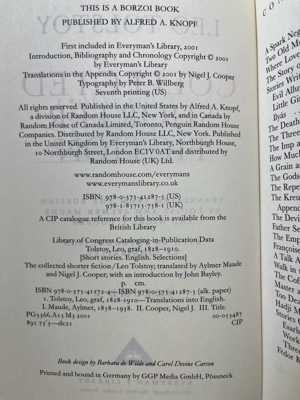 Collected Shorter Fiction of Leo Tolstoy Volume II Everymans Library Like New Y1
