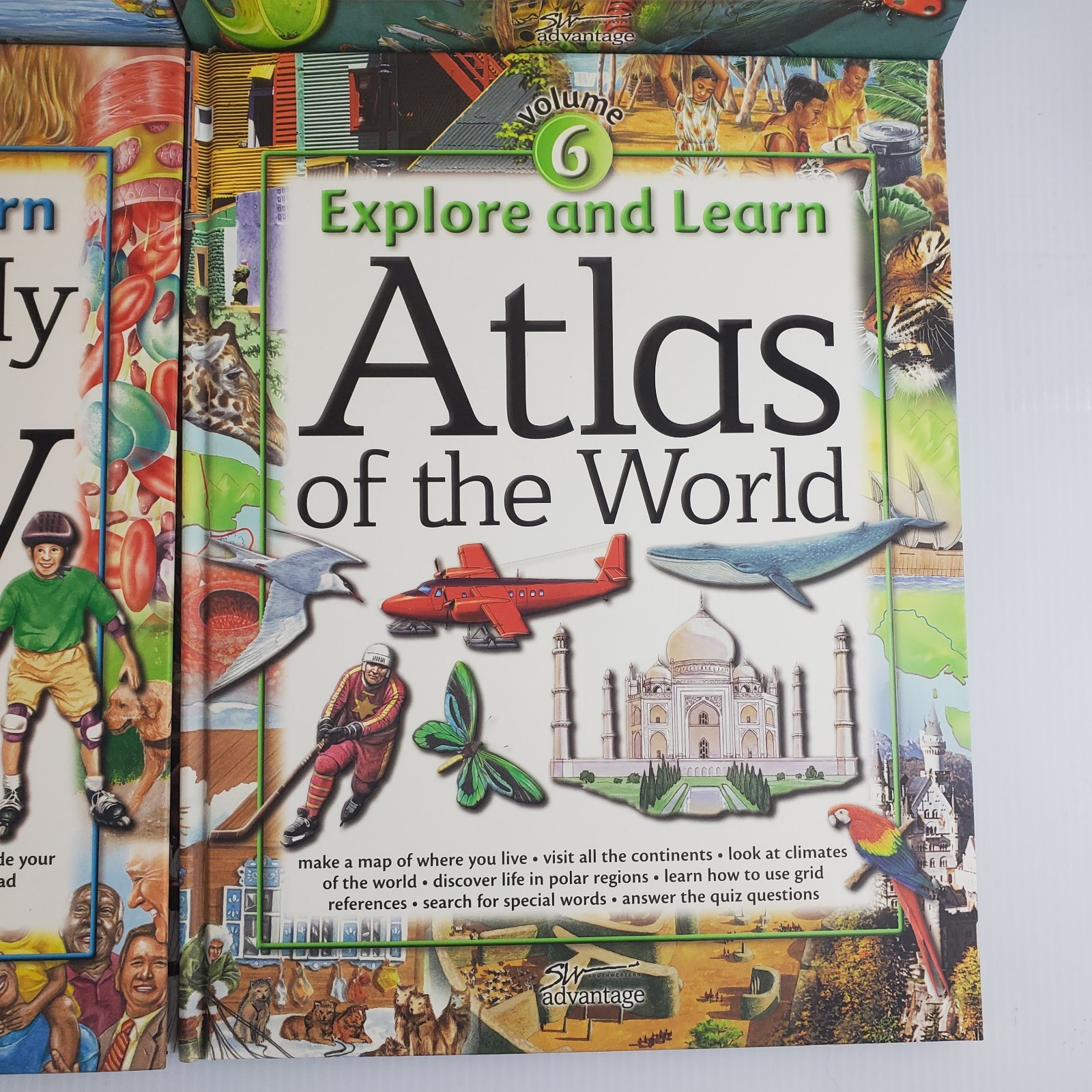 SW Advantage Lot of 6 Explore & Learn HC Homeschool Learning w Fold Out Maps