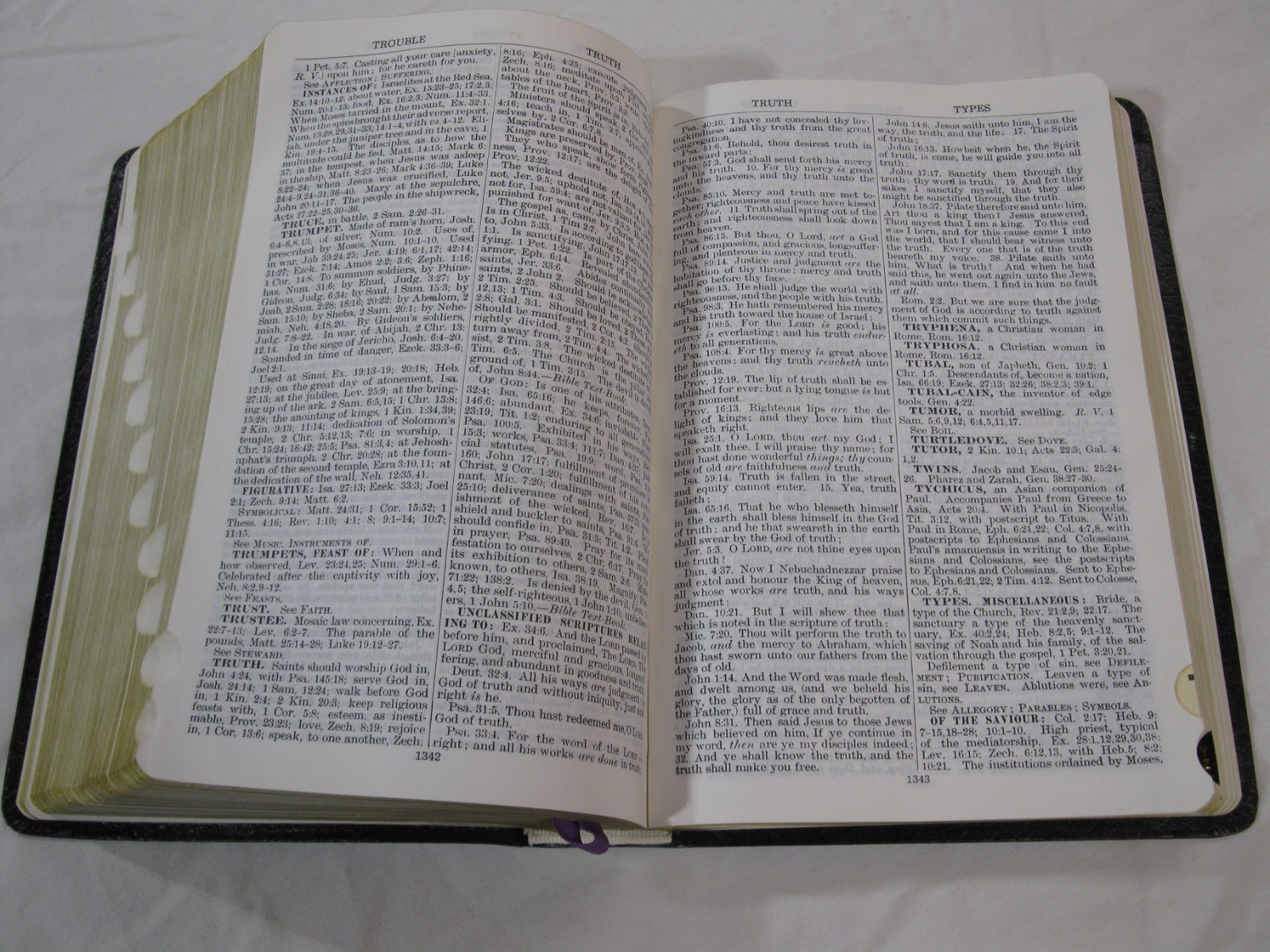 Naves Topical Bible 1962 Digest Of Holy Scriptures Thumb Indexed Vintage