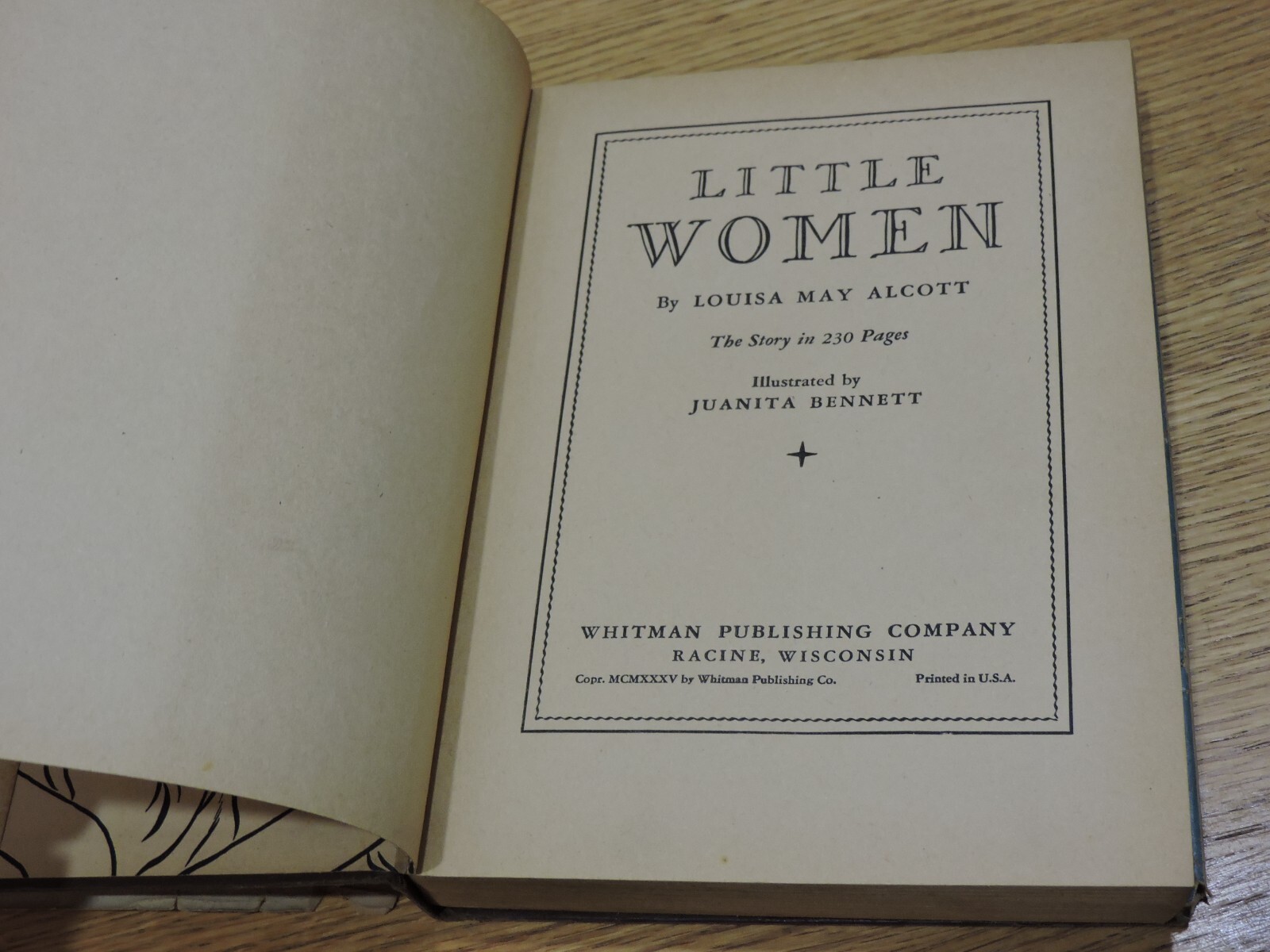 LITTLE WOMEN Louisa M. Alcott copyright 1935 Whitman Publishing Co. Hardcover/DJ