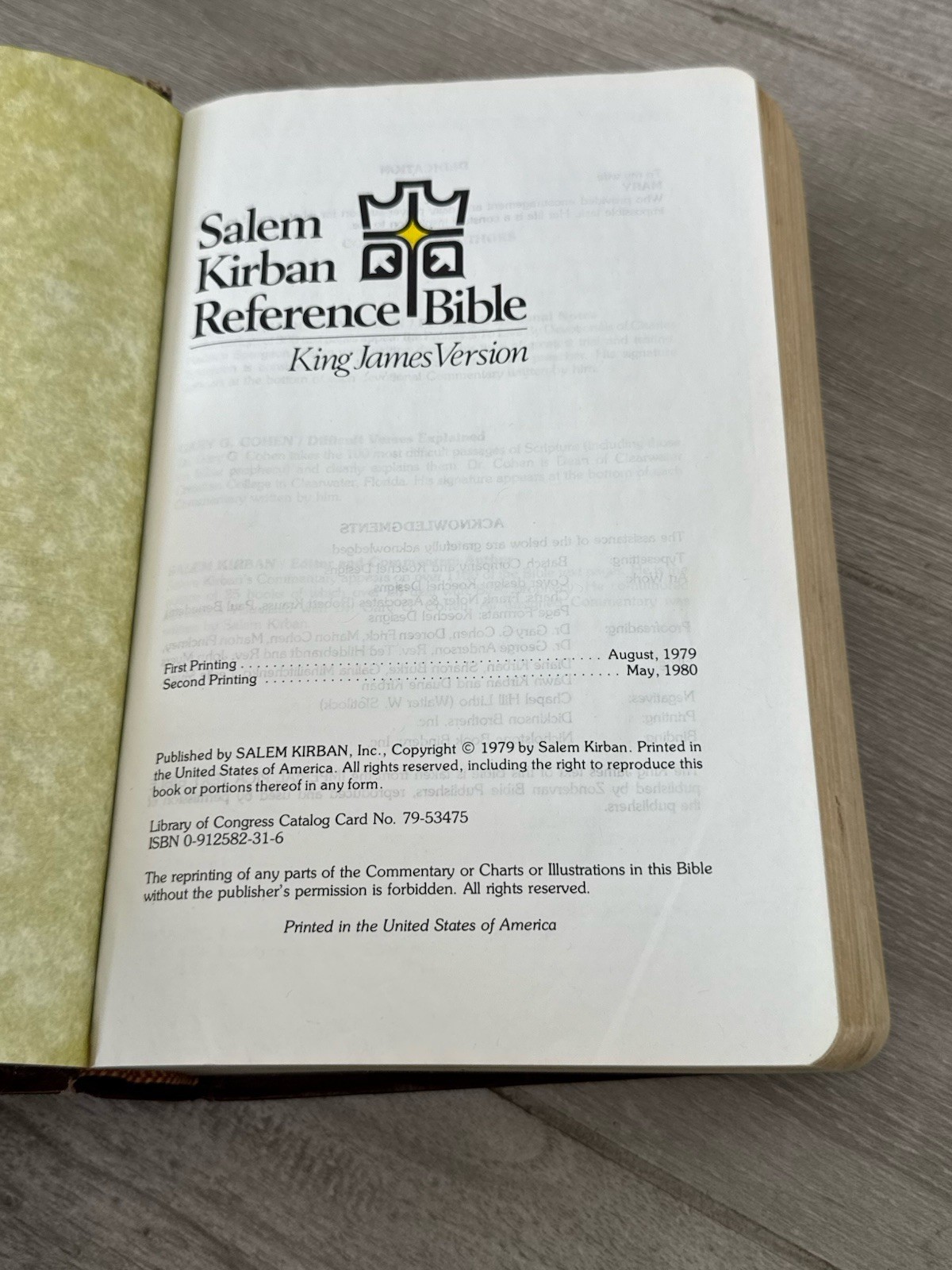 🙏 Salem Kirban Reference Bible KJV Charles Spurgeon Gary Cohen 2nd Printing