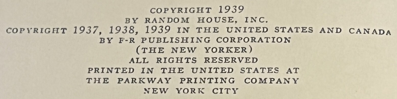 THE 1940 NEW YORKER CARTOON ALBUM Random House CARTOONS Satire Humor Clean Pages