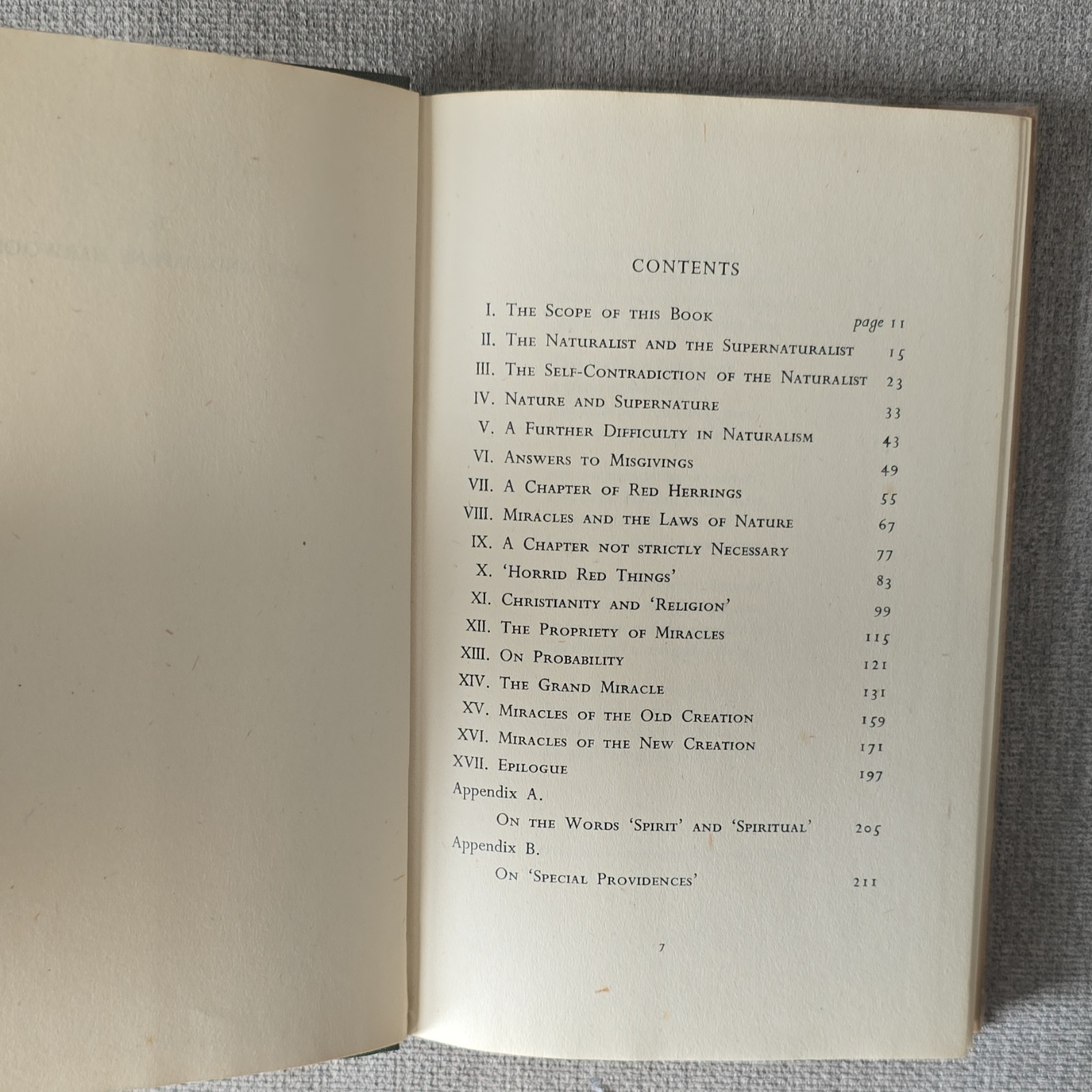 Miracles: A Preliminary Study C. S. Lewis Hardcover First Edition 1947