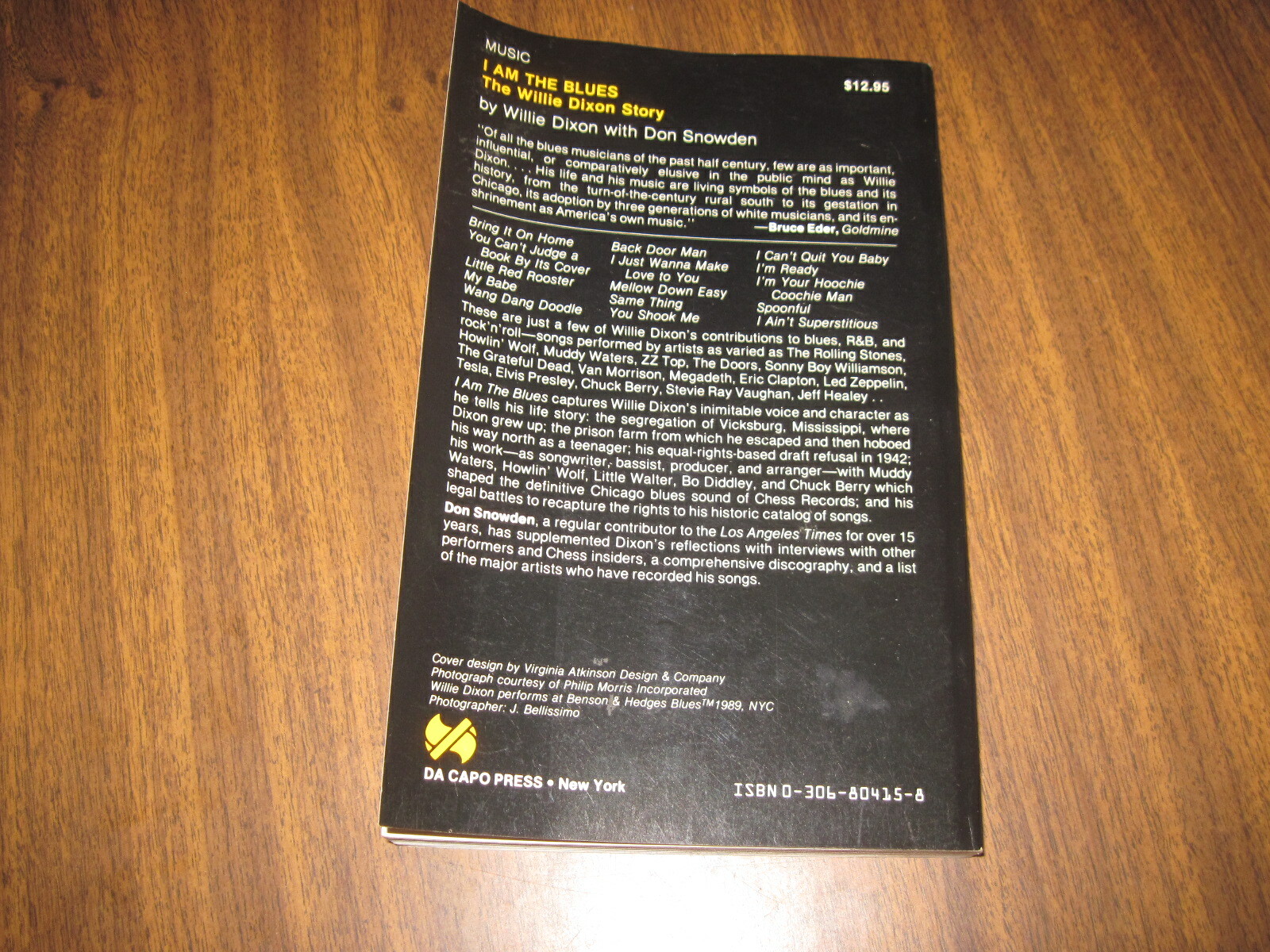Book/Willie Dixon I Am The Blues The Willie Dixon Story S/CoverNewVGood+264Pages