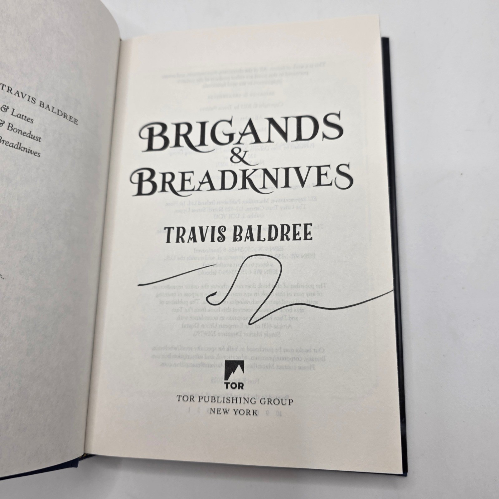 Travis Baldree Brigands & Breadknives Signed First Edition Hardcover Fantasy