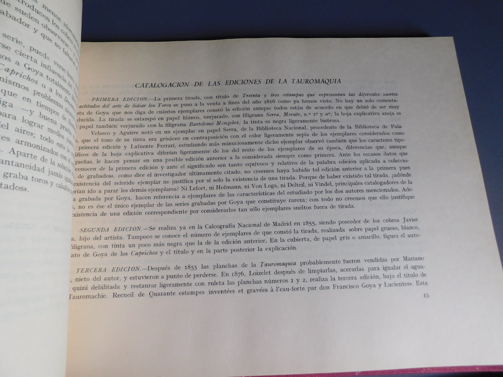 Goya: La Tauromaquia – Rafael Casariego – 1965 HC – Large 15.5 x 11 in – Spanish