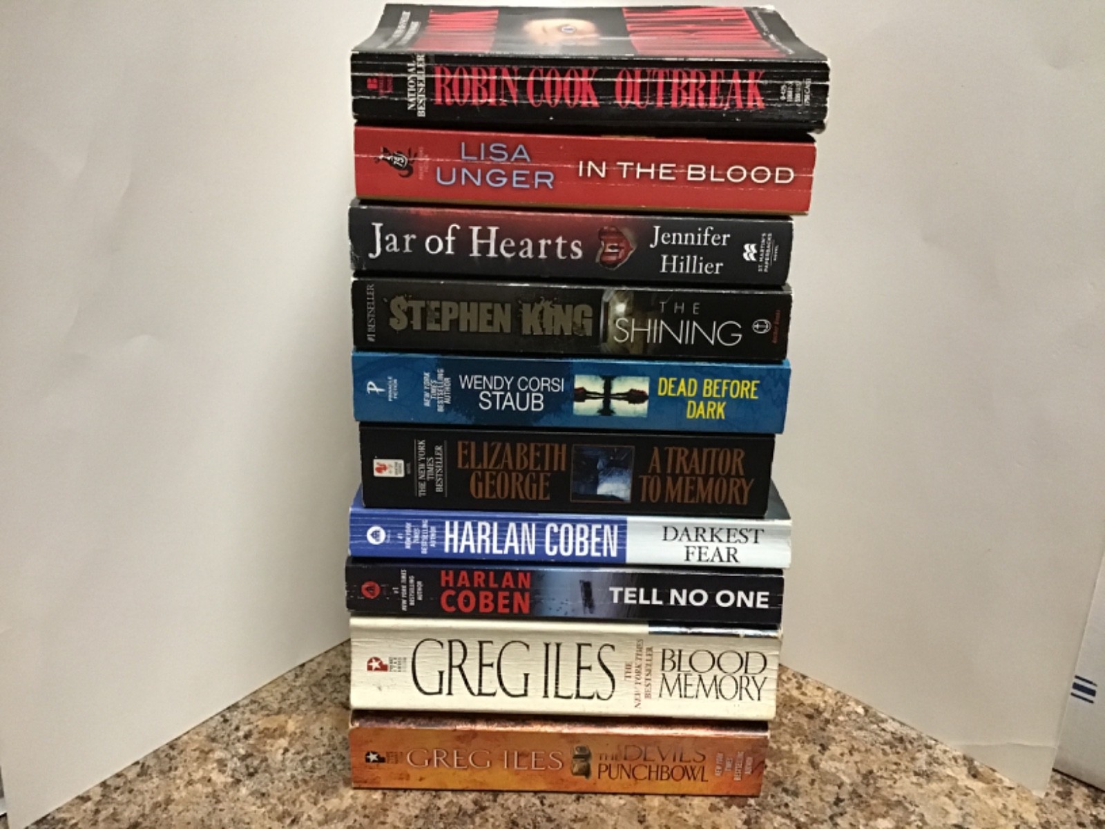 Thriller/Suspense/Mystery Paperbacks 1988-2020 Lot of 10 Books