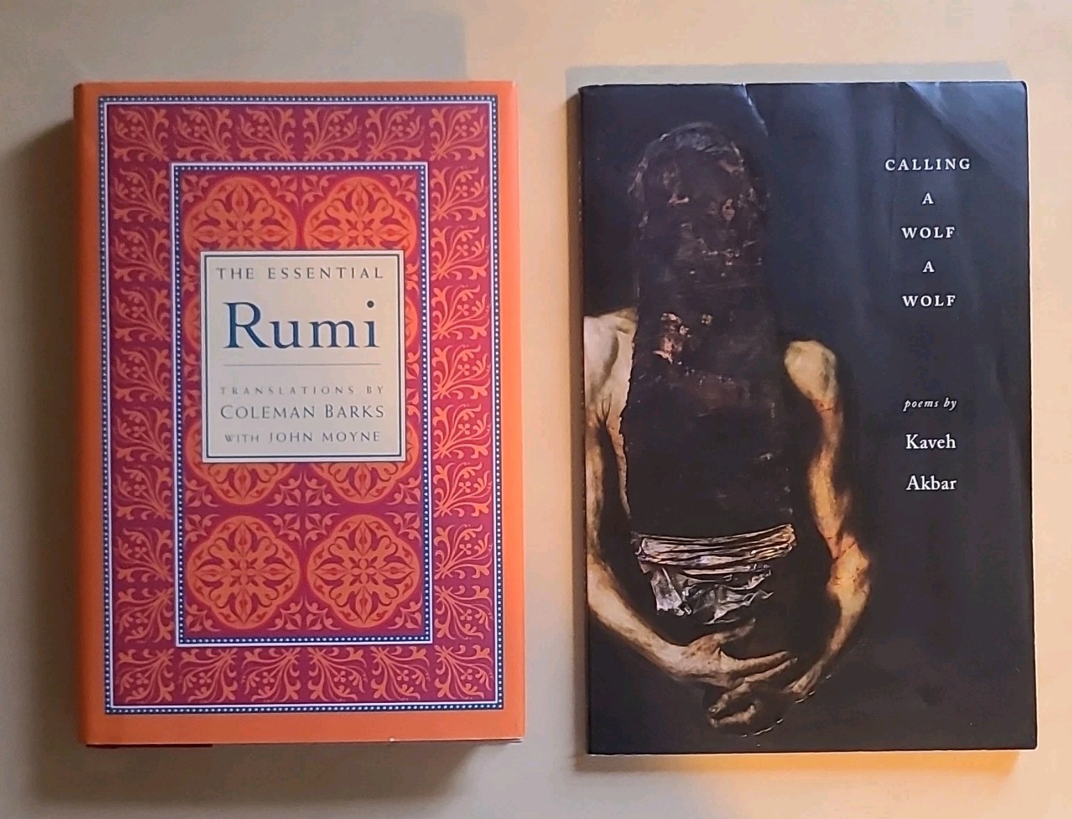 Poetry Bundle: Rumi & Kaveh Akbar: Essential Rumi, Calling a Wolf a Wolf