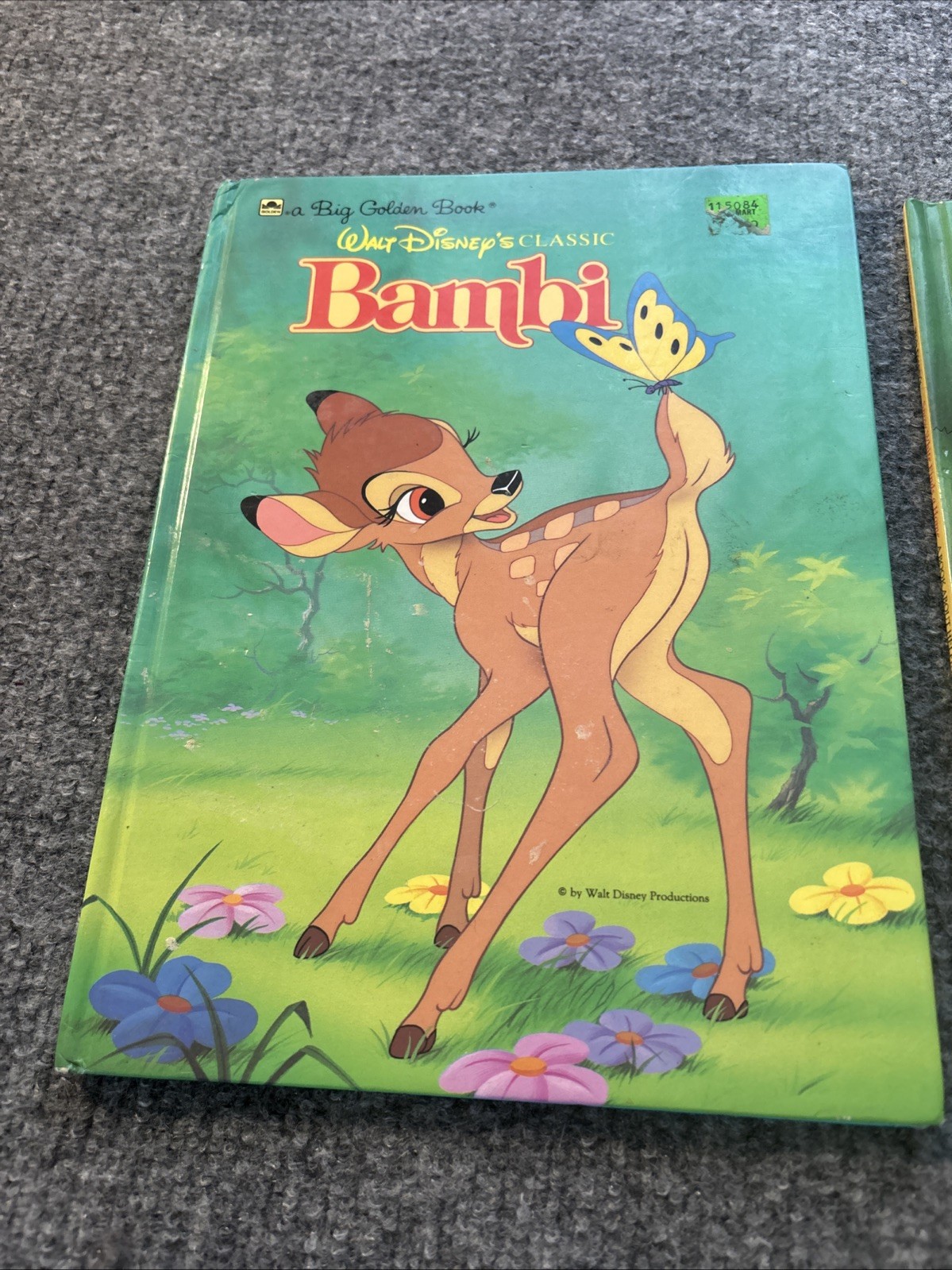 Lot of 2 Walt Disney Big Golden Book Snow White Finds A Home Bambi HC