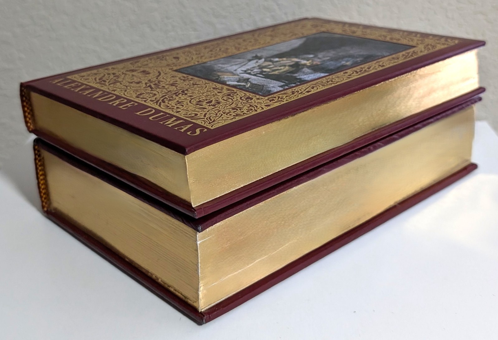 Alexandre Dumas = THREE MUSKETEERS + MAN IN THE IRON MASK = 2 padded leather HC