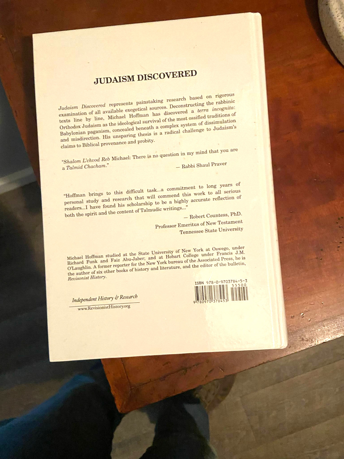 Judaism Discovered : A Study of the Anti-Biblical Reli by Michael Hoffman (2008,