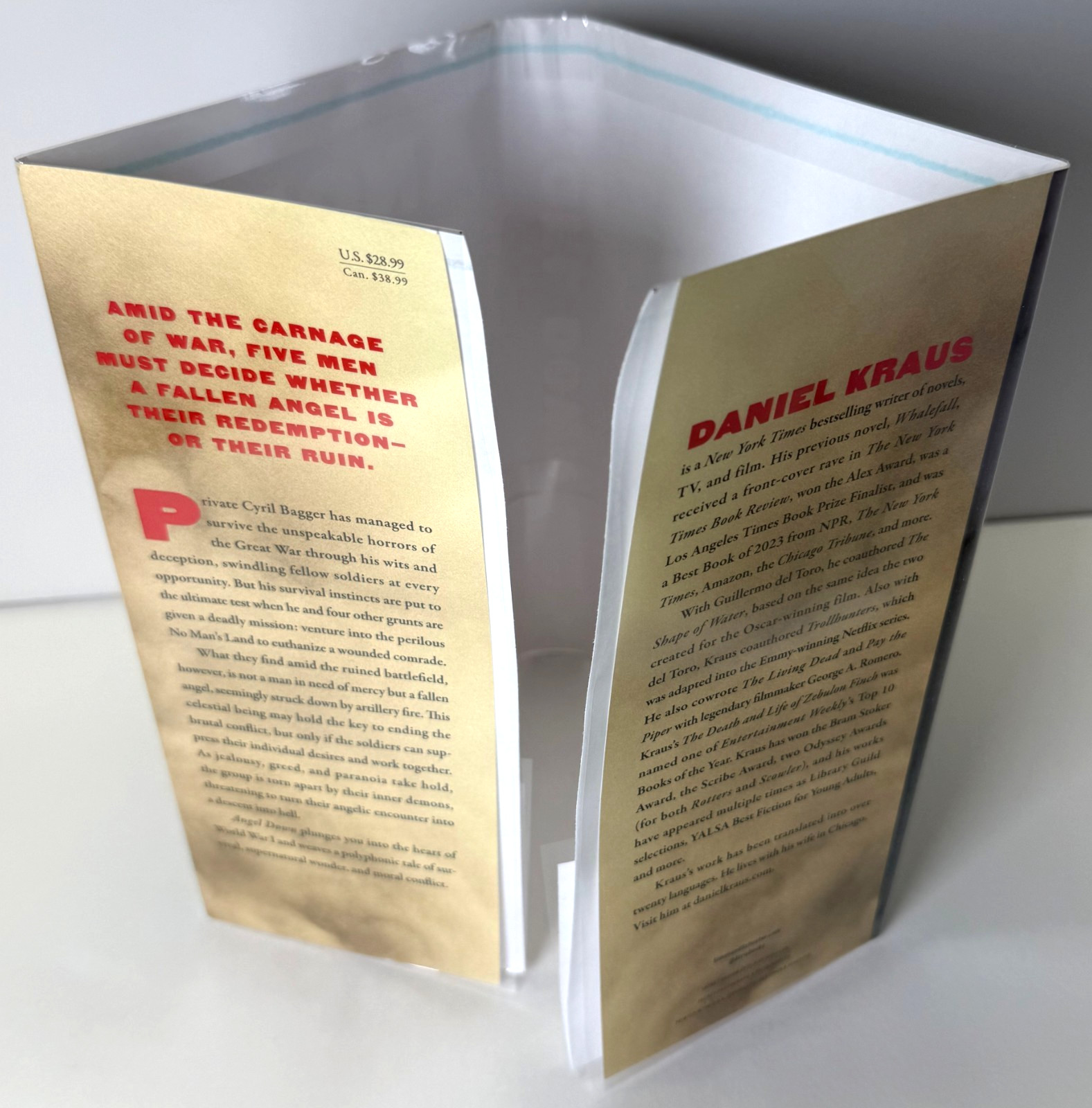 Angel Down (Pulitzer) Daniel Kraus 2025 1st edition 1st printing in Mylar, New