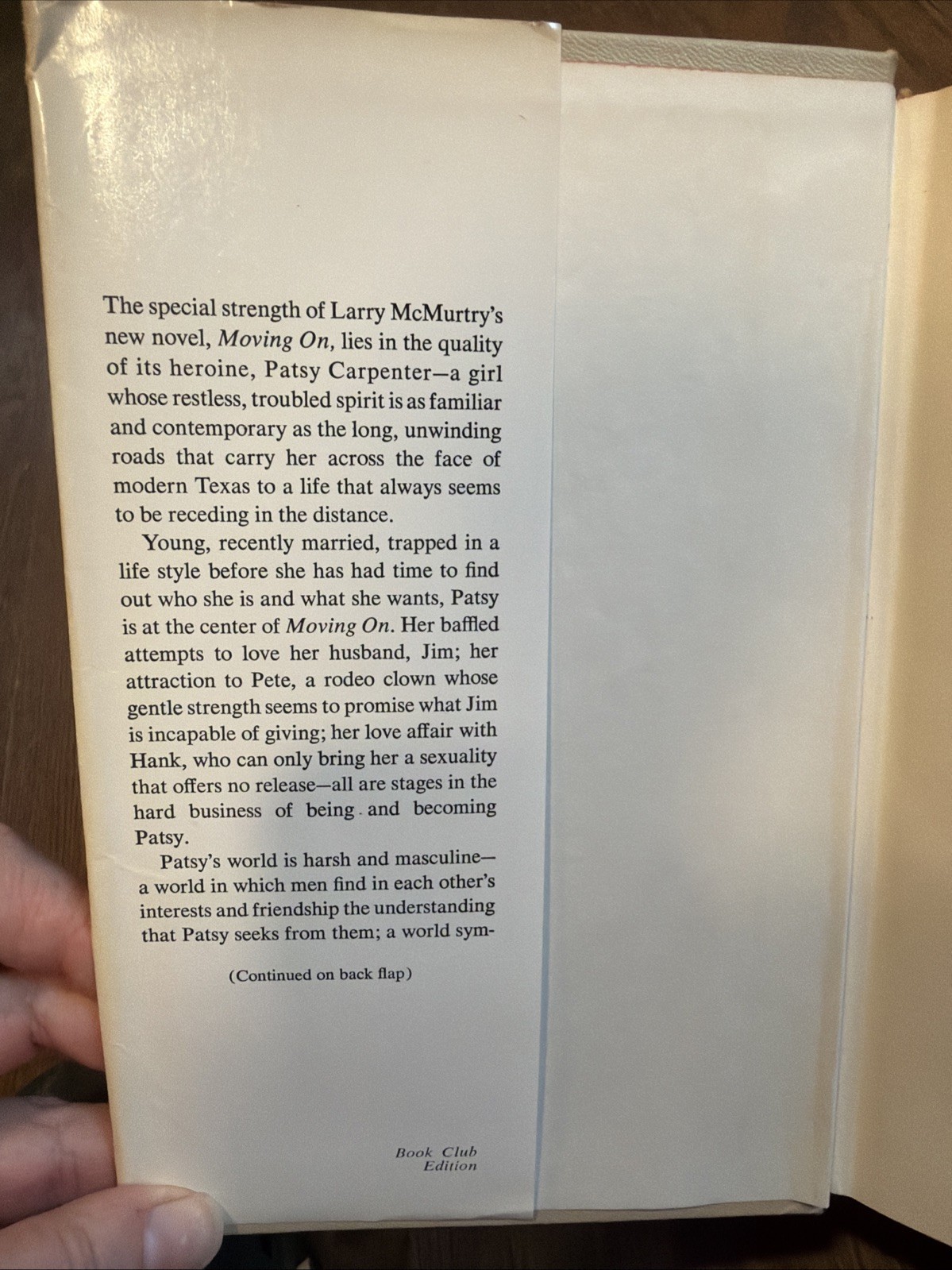 Moving On Book Club Edition Larry McMurtry
