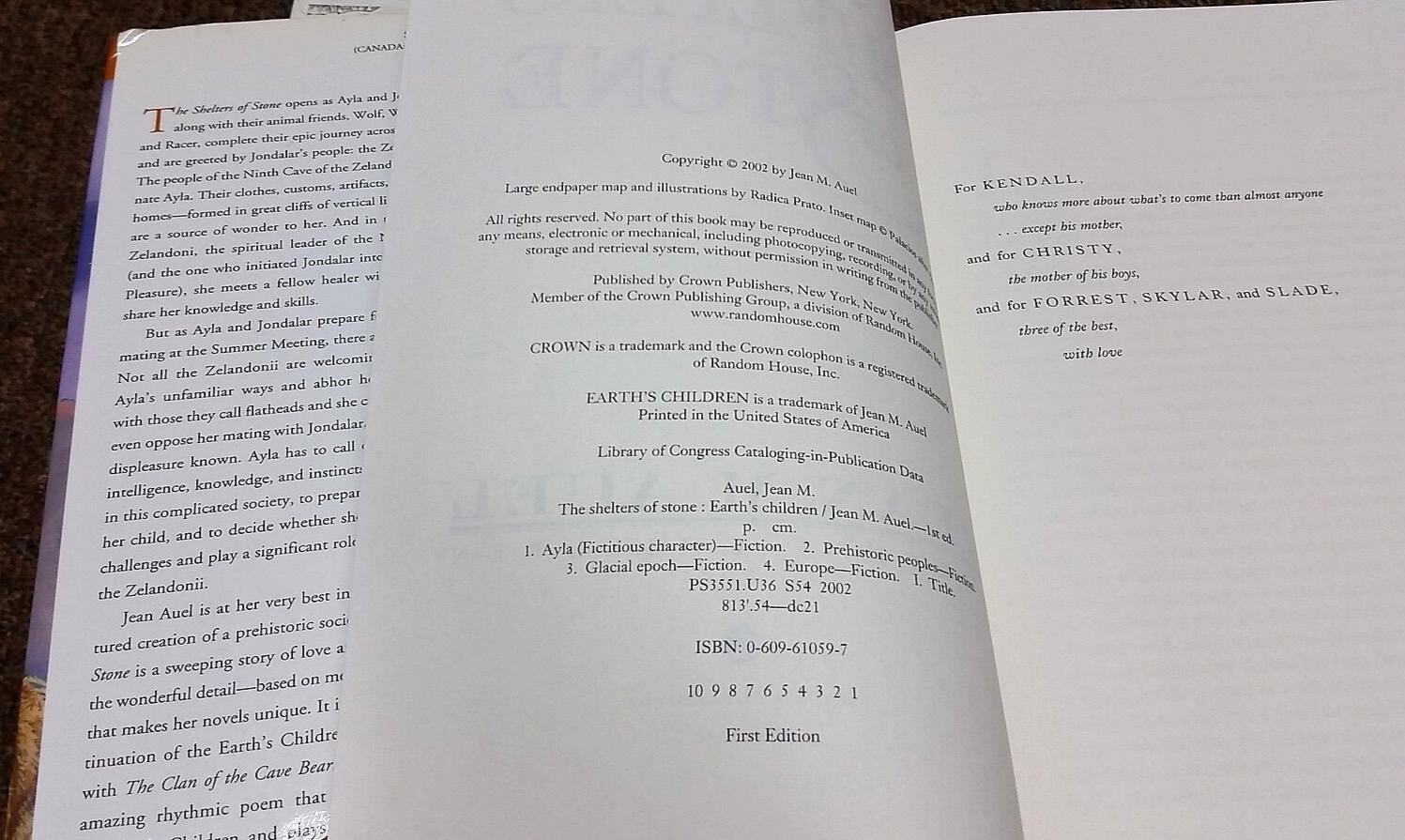 JEAN M. AUEL hardcover SER: EARTH’S CHILDREN, THE SHELTERS OF STONE 1st edition