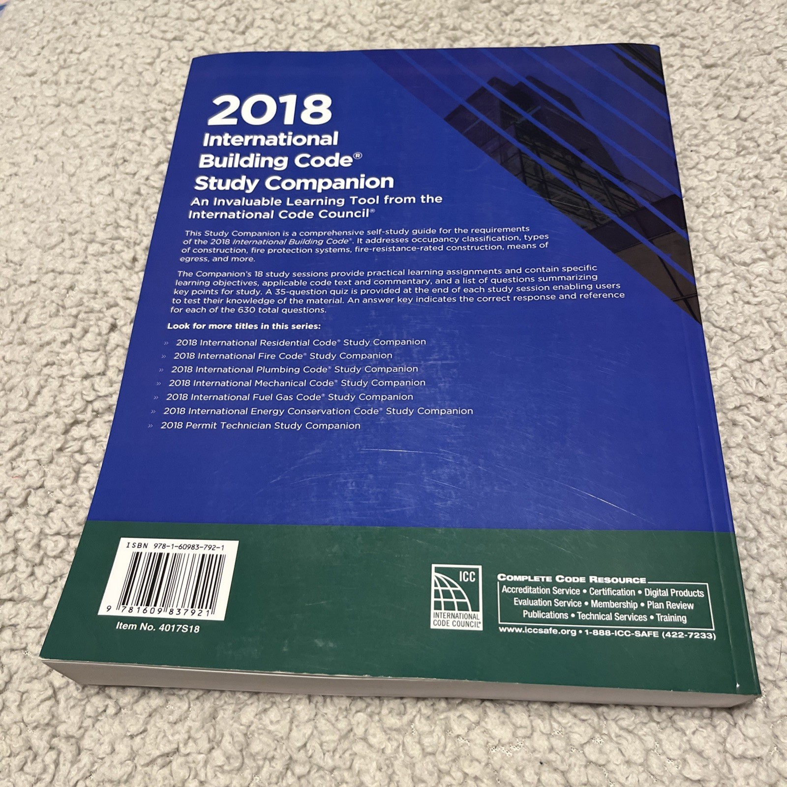 2018 International Building Code Study Companion by ICC (Trade Paperback)