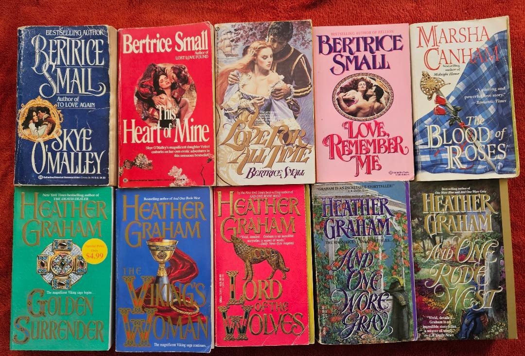 Used Romance Books – Johanna Lindsey, Bertrice Small, and other authors