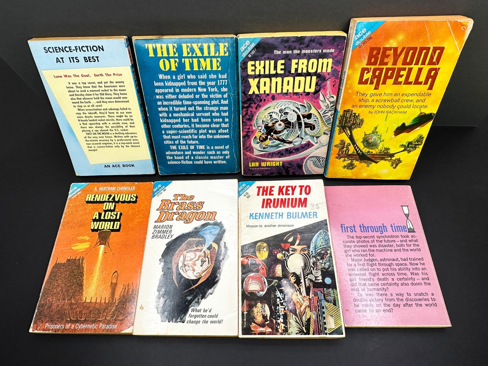 Vintage Science Fiction Ace Double Paperback Lot 8 Books 13 Stories PBO Firsts
