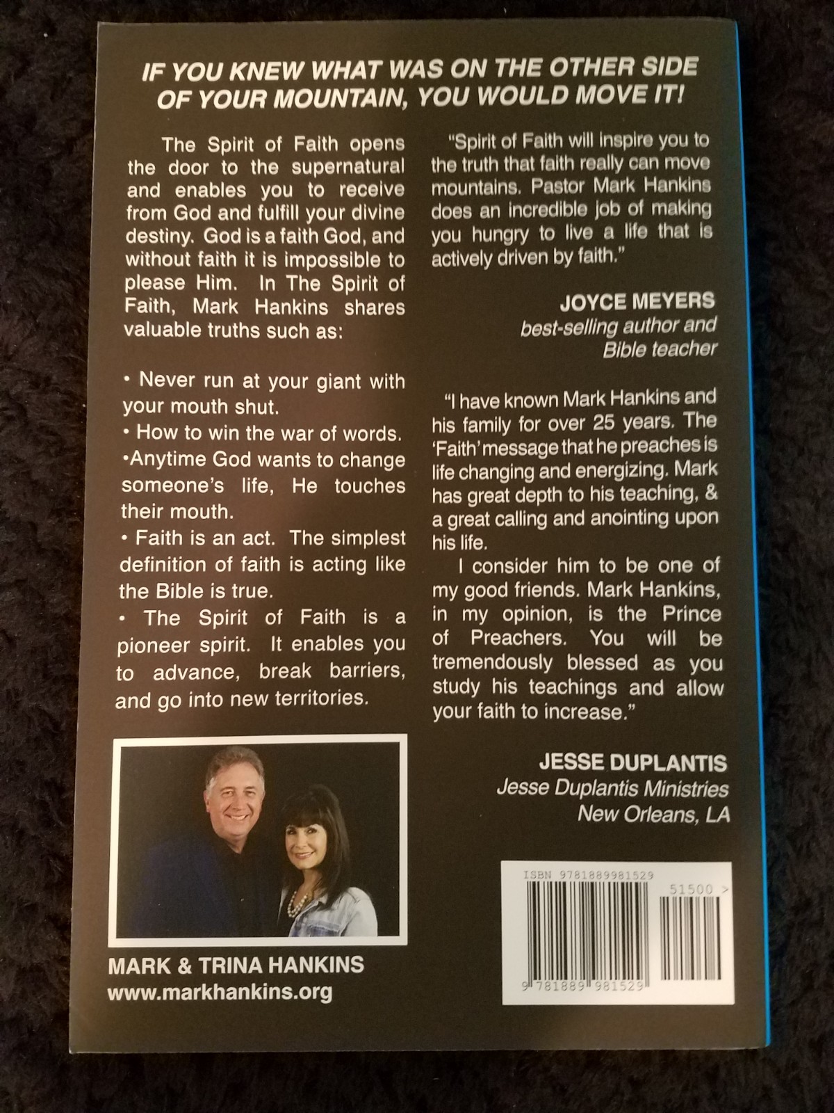 „The Spirit of Faith“ book by Mark Hankins