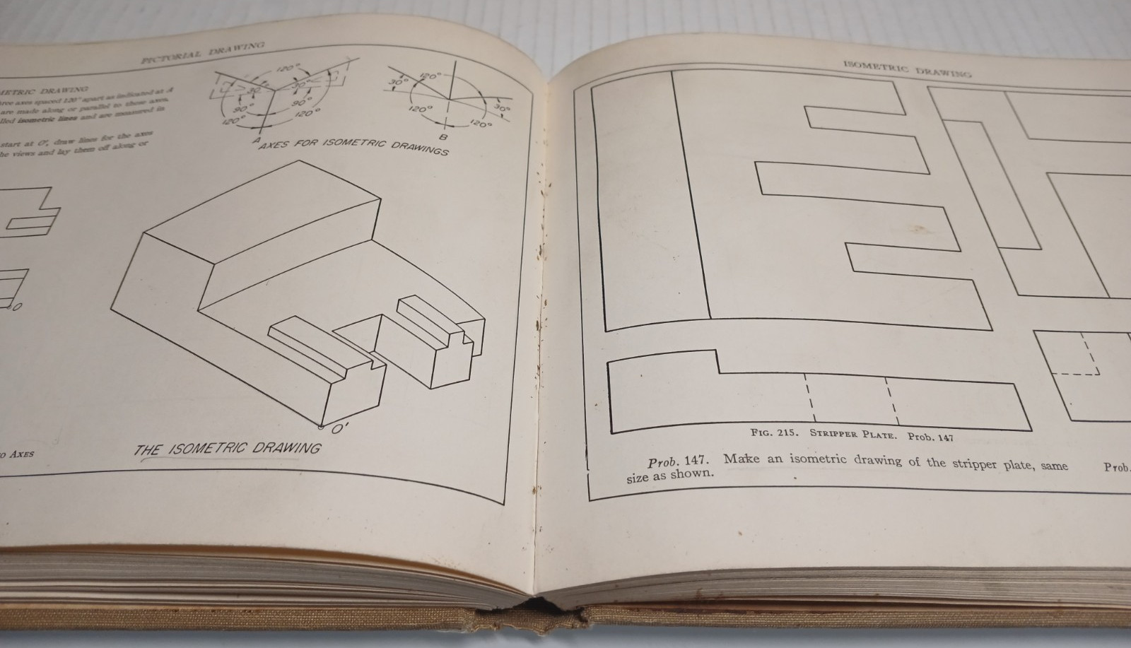Applied Mechanical Drawing by Paull and SGRO 1942 Vintage Hardcover (Acceptable)