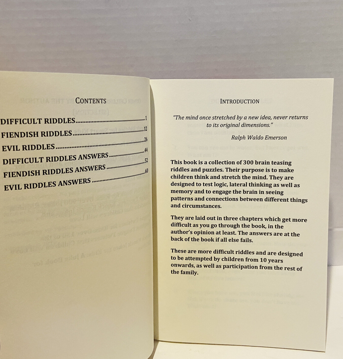 Difficult Riddles For Smart Kids: 300 Difficult Riddles And Brain Teasers Book