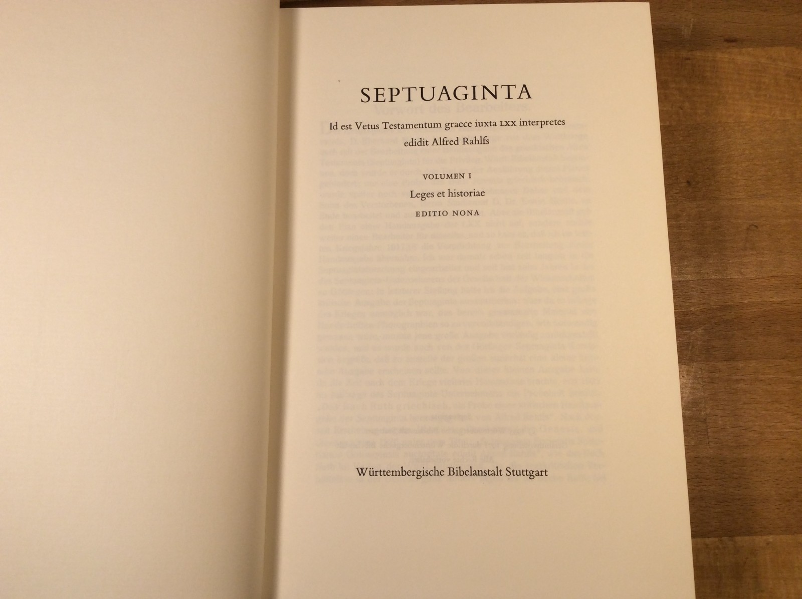 SEPTUAGINTA Volumes 1 and 2, Alfred Rahlfs Vintage 1971 Hardcovers