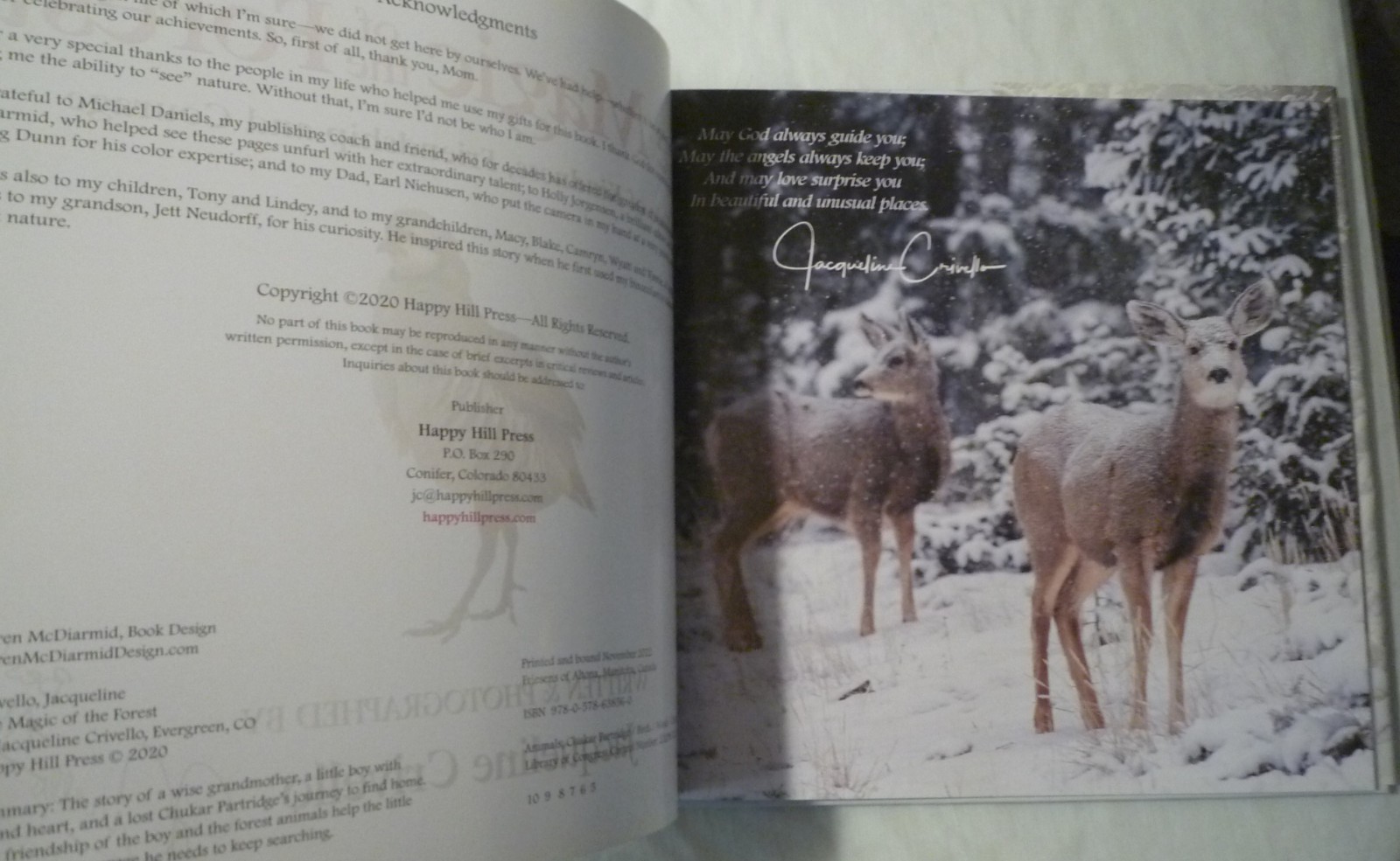The Magic of the Forest Jacqueline Crivello Hardcover SIGNED NEW