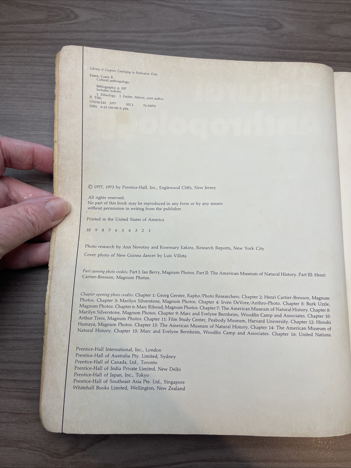 Cultural Anthropology Second Edition Ember Plus Study Guide/Workbook 1977