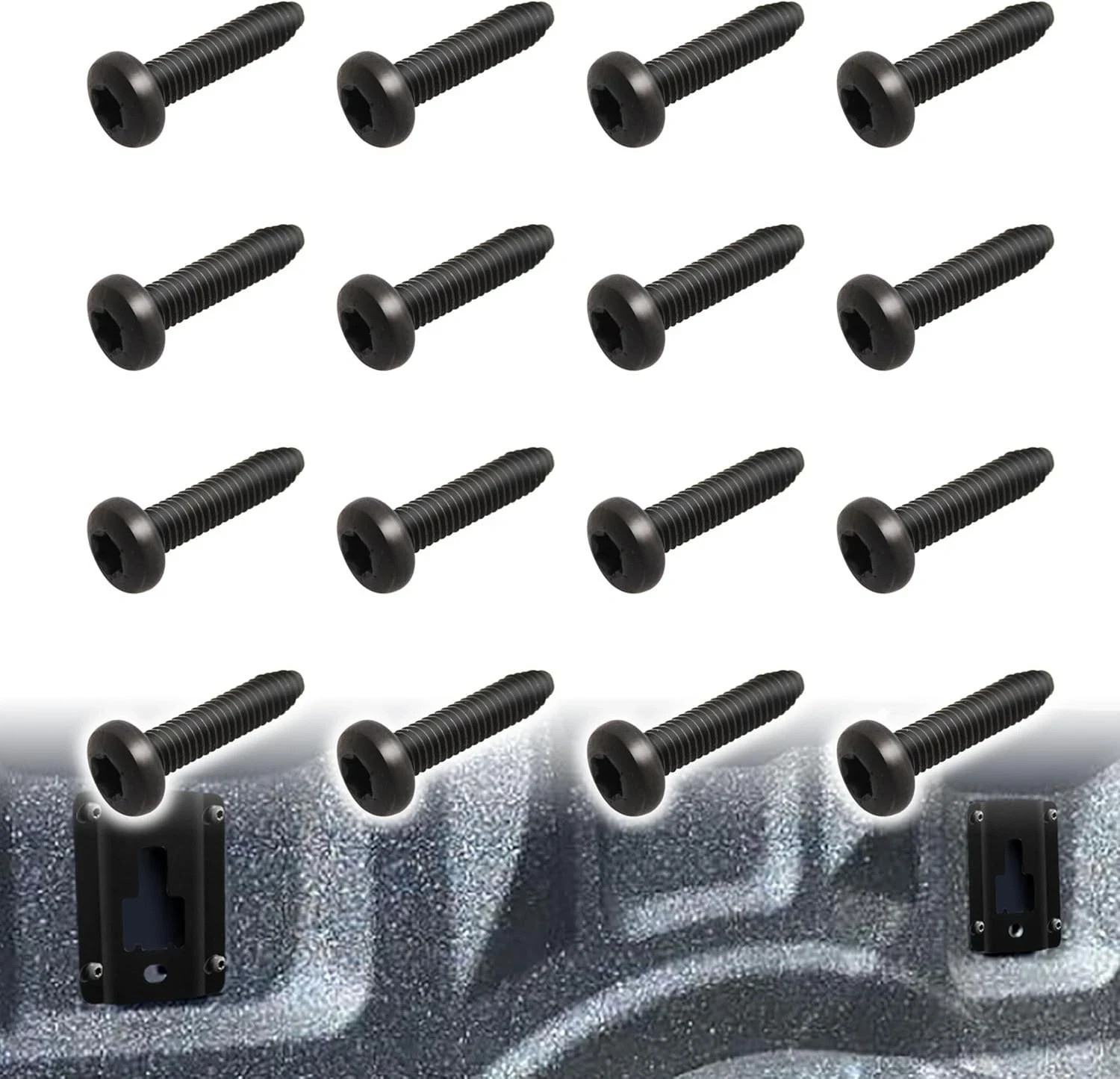 Truck Bed Cargo Tie Down Bracket Assembly Screws, Compatible with Ford Models F1