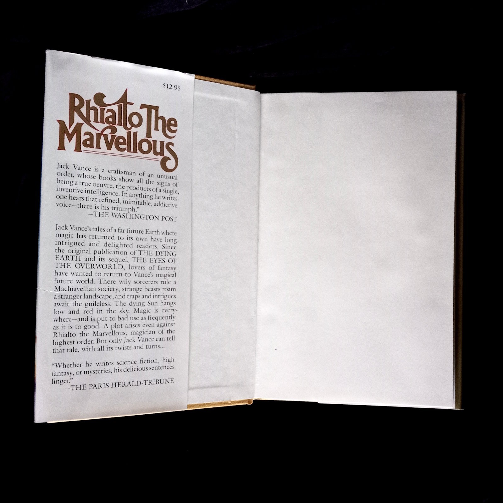 Rhialto the Marvellous by Jack Vance, Baen Books 1984, Hardback w/ Dust Jacket
